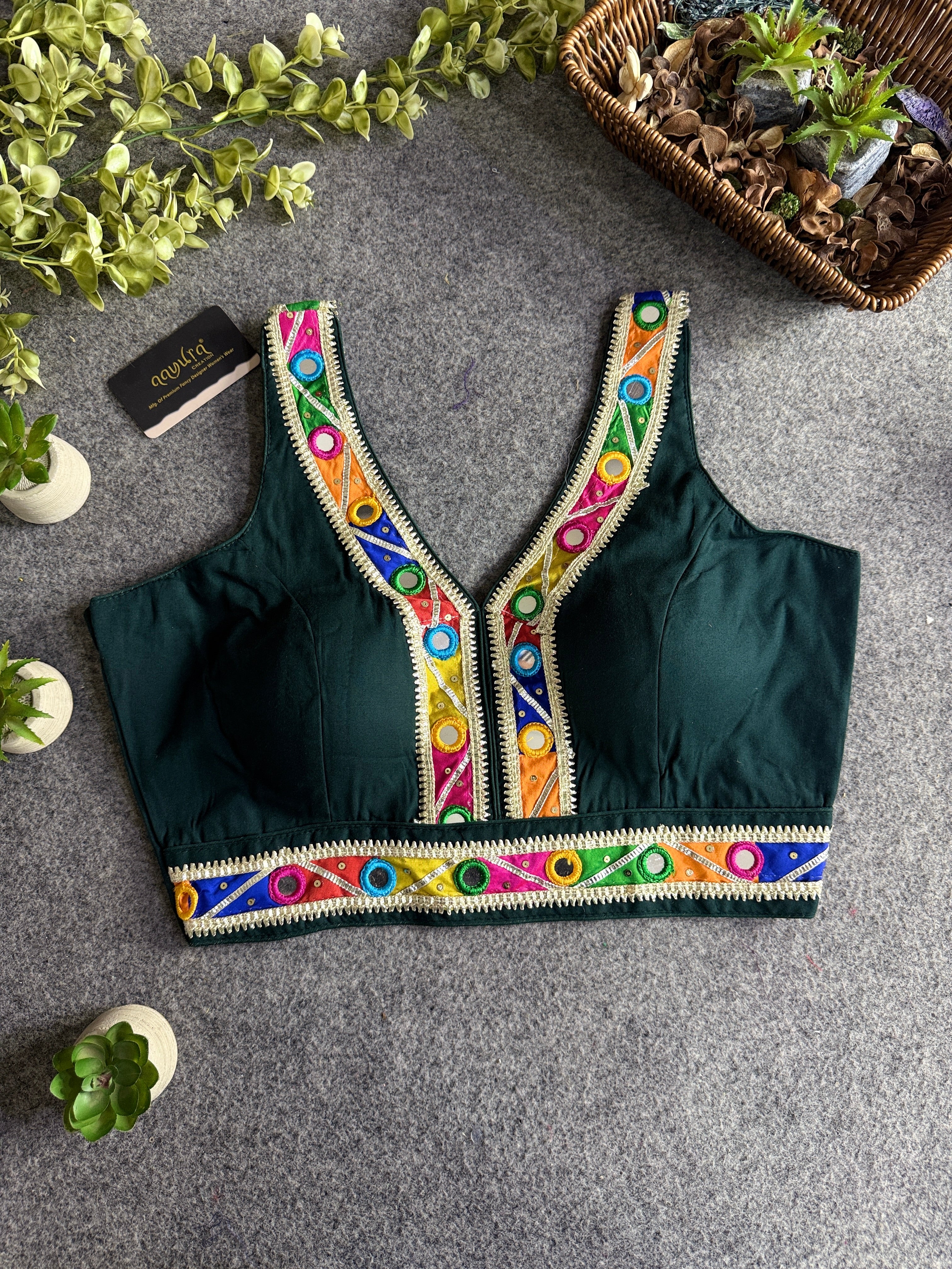 Mirror Bloom Cotton Blouse