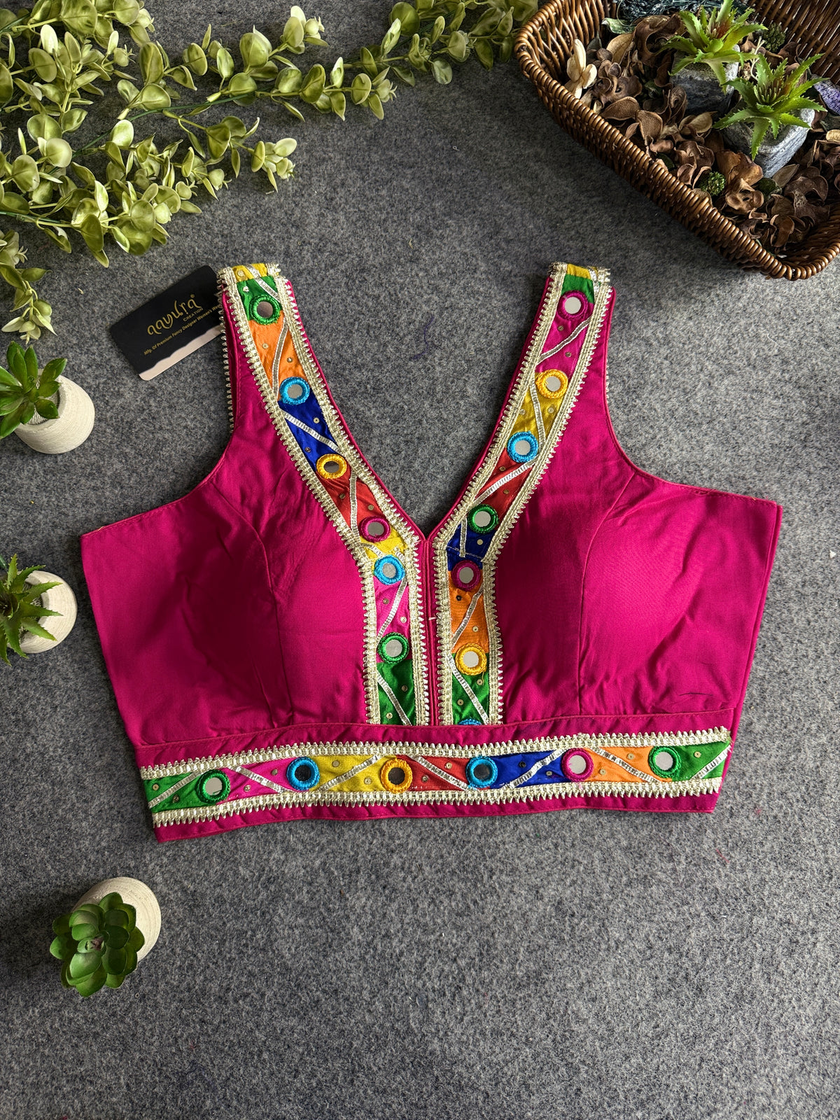 Mirror Bloom Cotton Blouse
