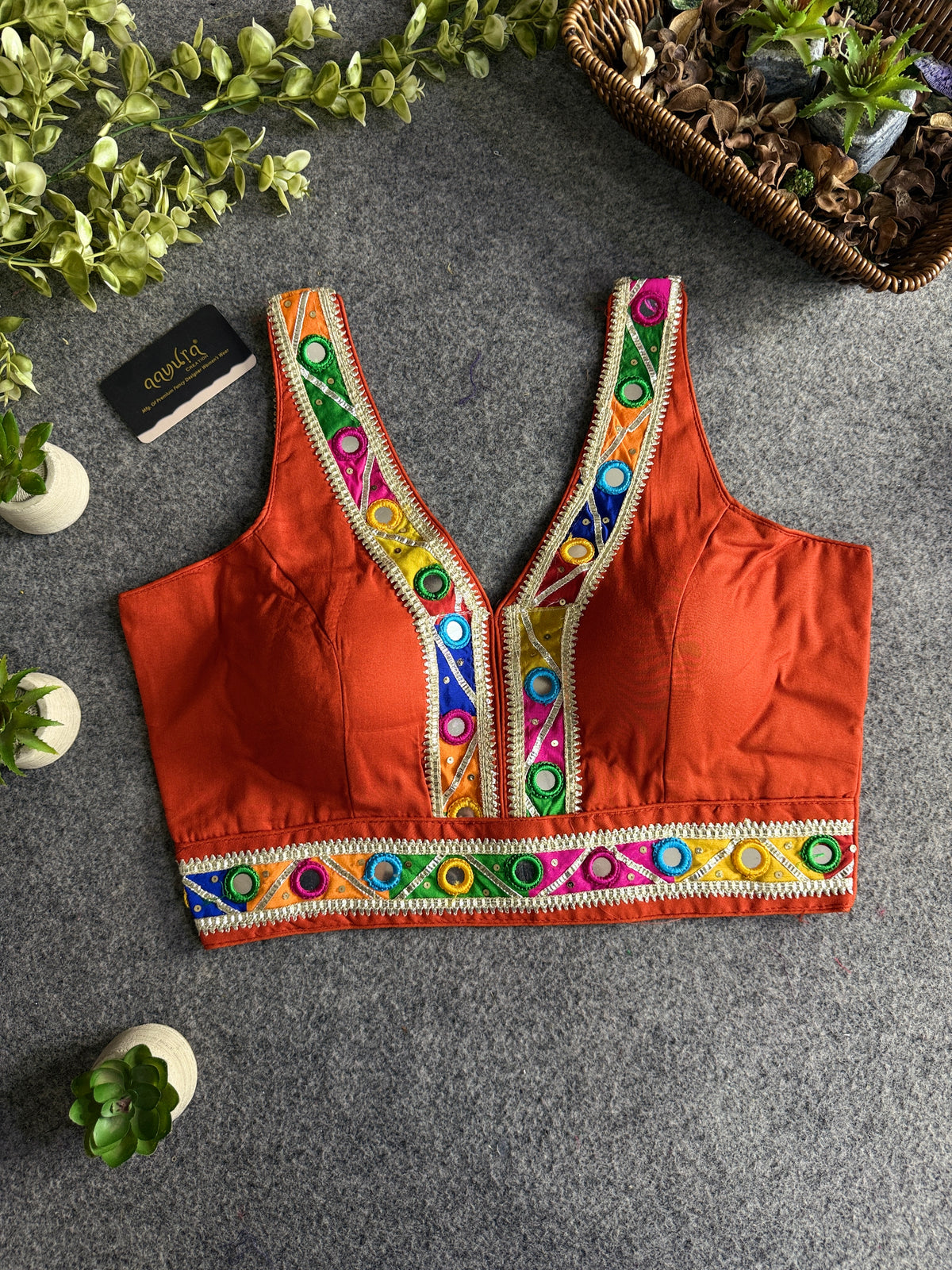 Mirror Bloom Cotton Blouse