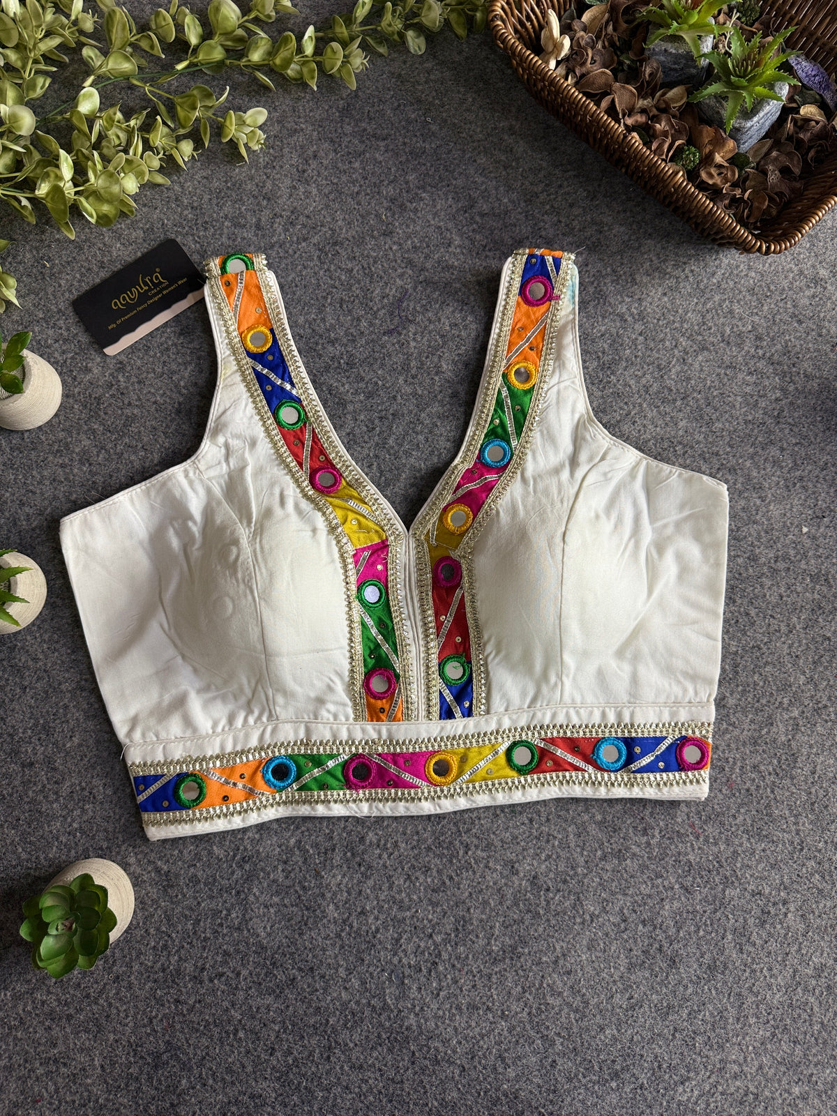 Mirror Bloom Cotton Blouse