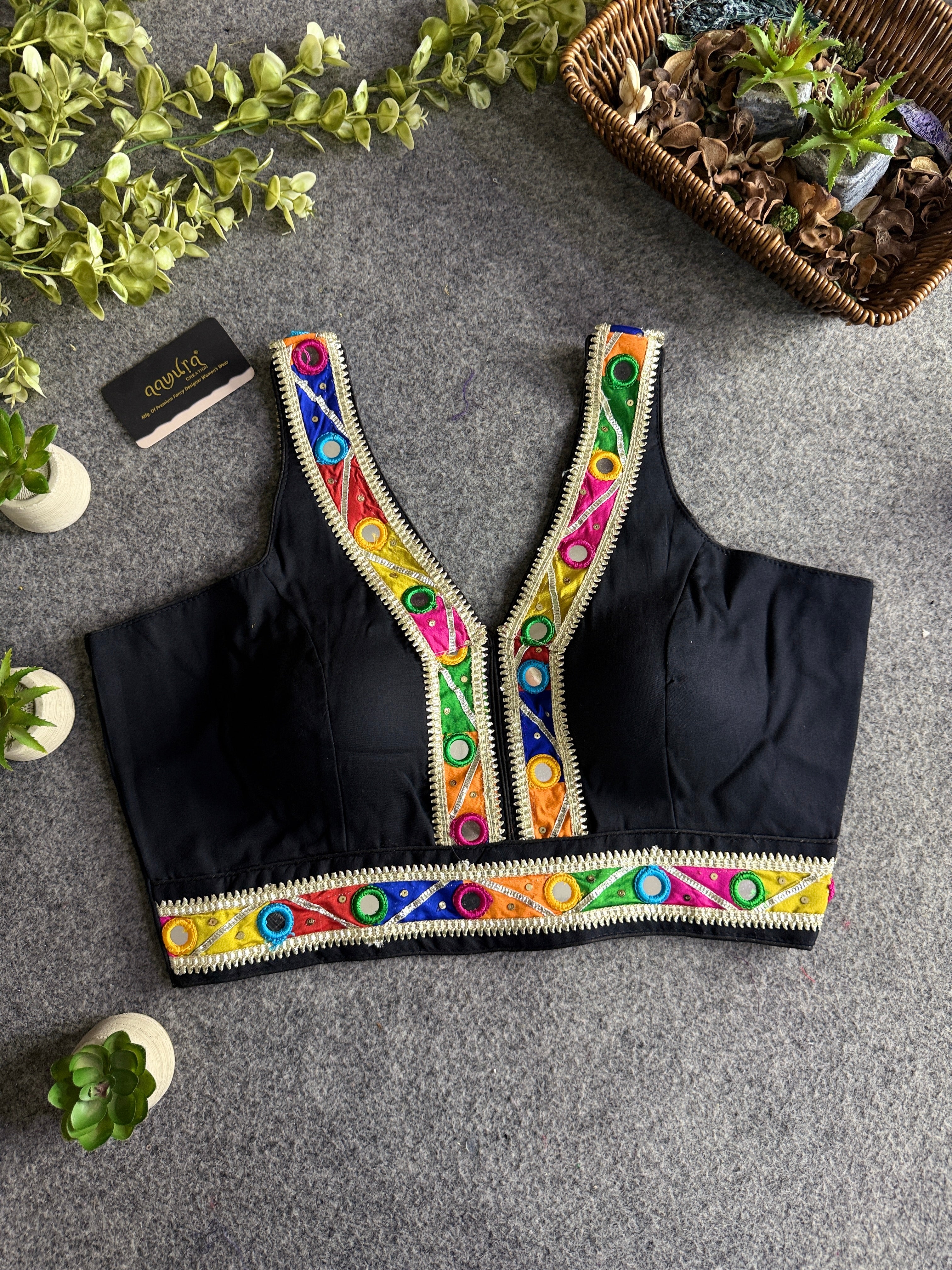 Mirror Bloom Cotton Blouse