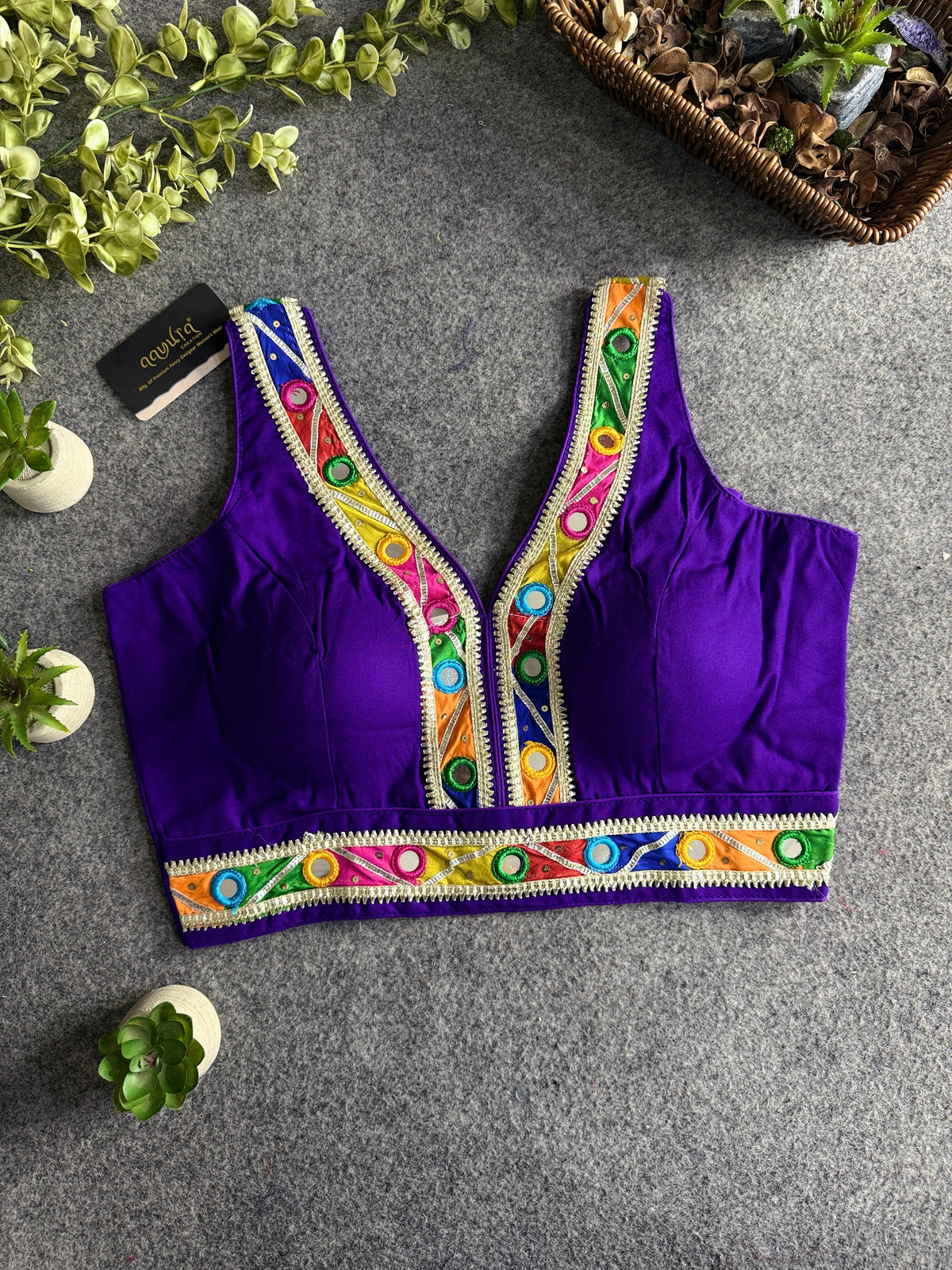 Mirror Bloom Cotton Blouse