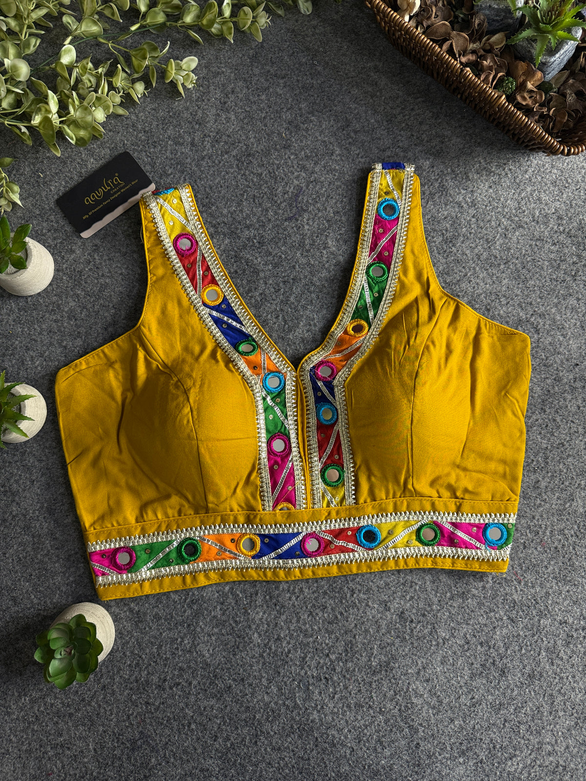 Mirror Bloom Cotton Blouse