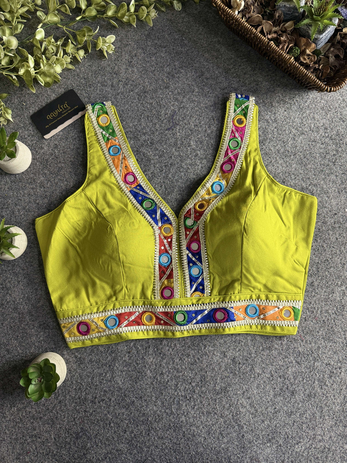 Mirror Bloom Cotton Blouse