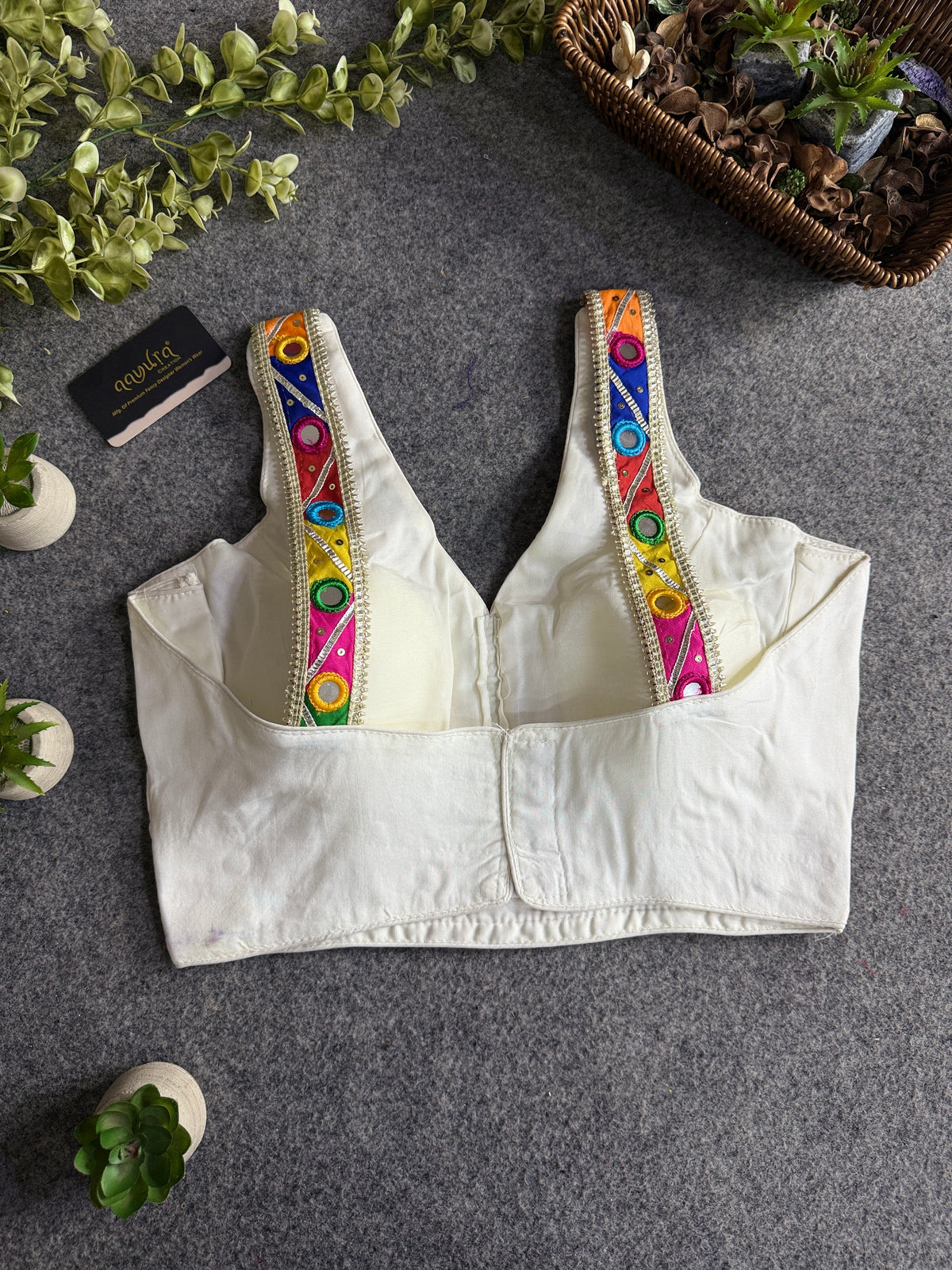 Mirror Bloom Cotton Blouse