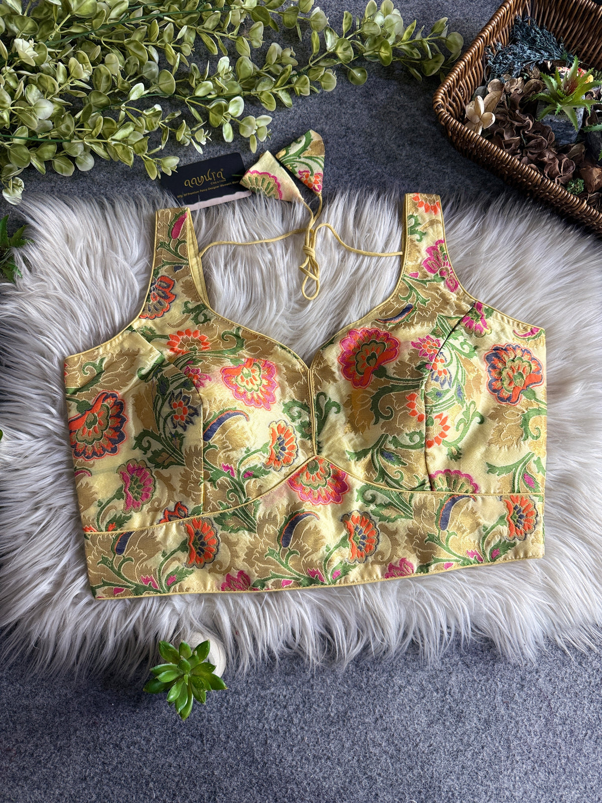 Banarasi Grace Sleeveless Blouse