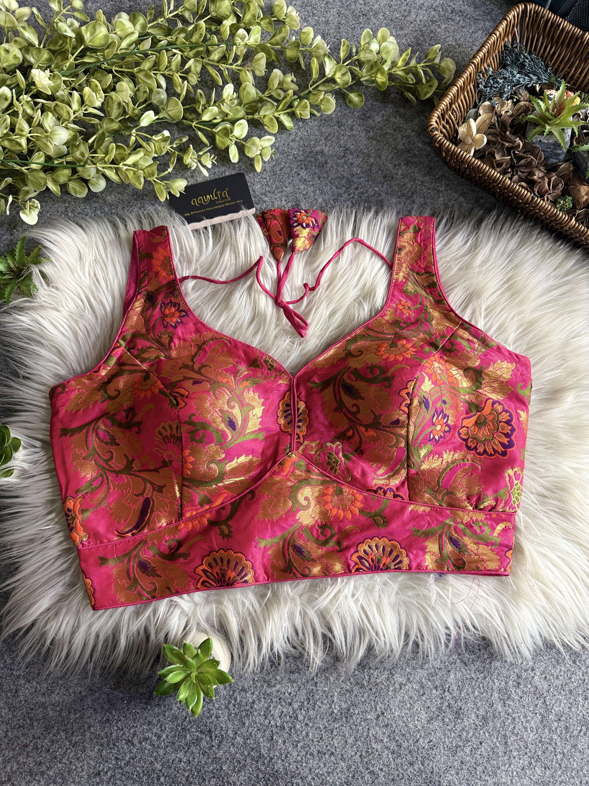 Banarasi Grace Sleeveless Blouse