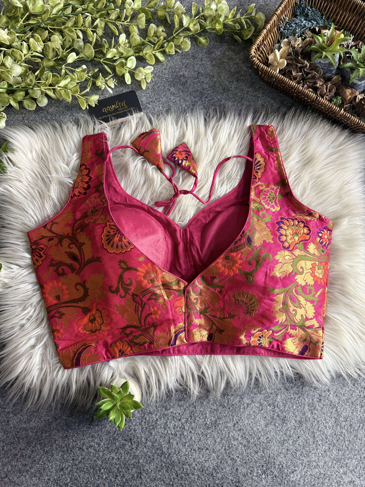 Banarasi Grace Sleeveless Blouse
