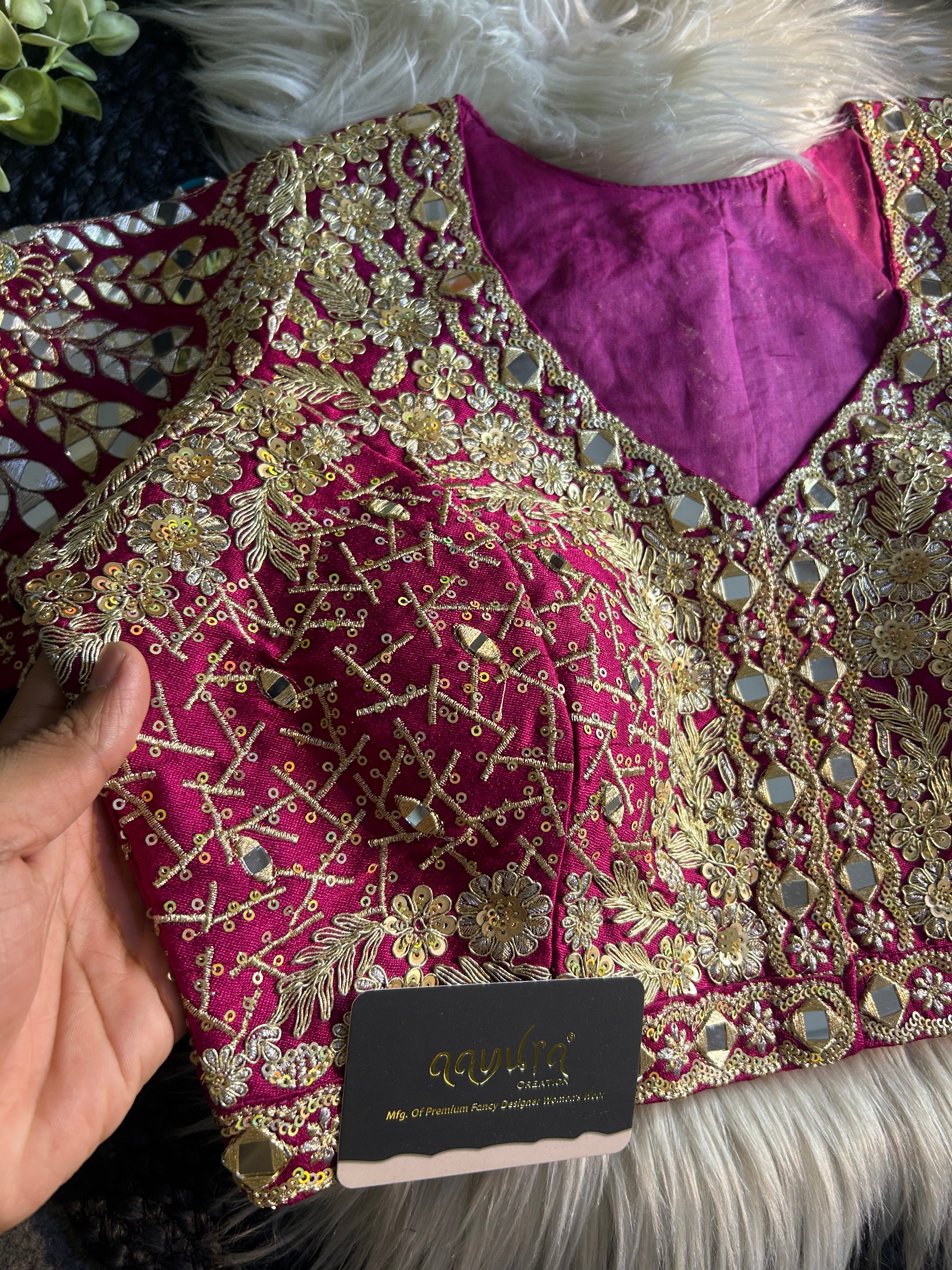Zara Embroidered Silk Blouse