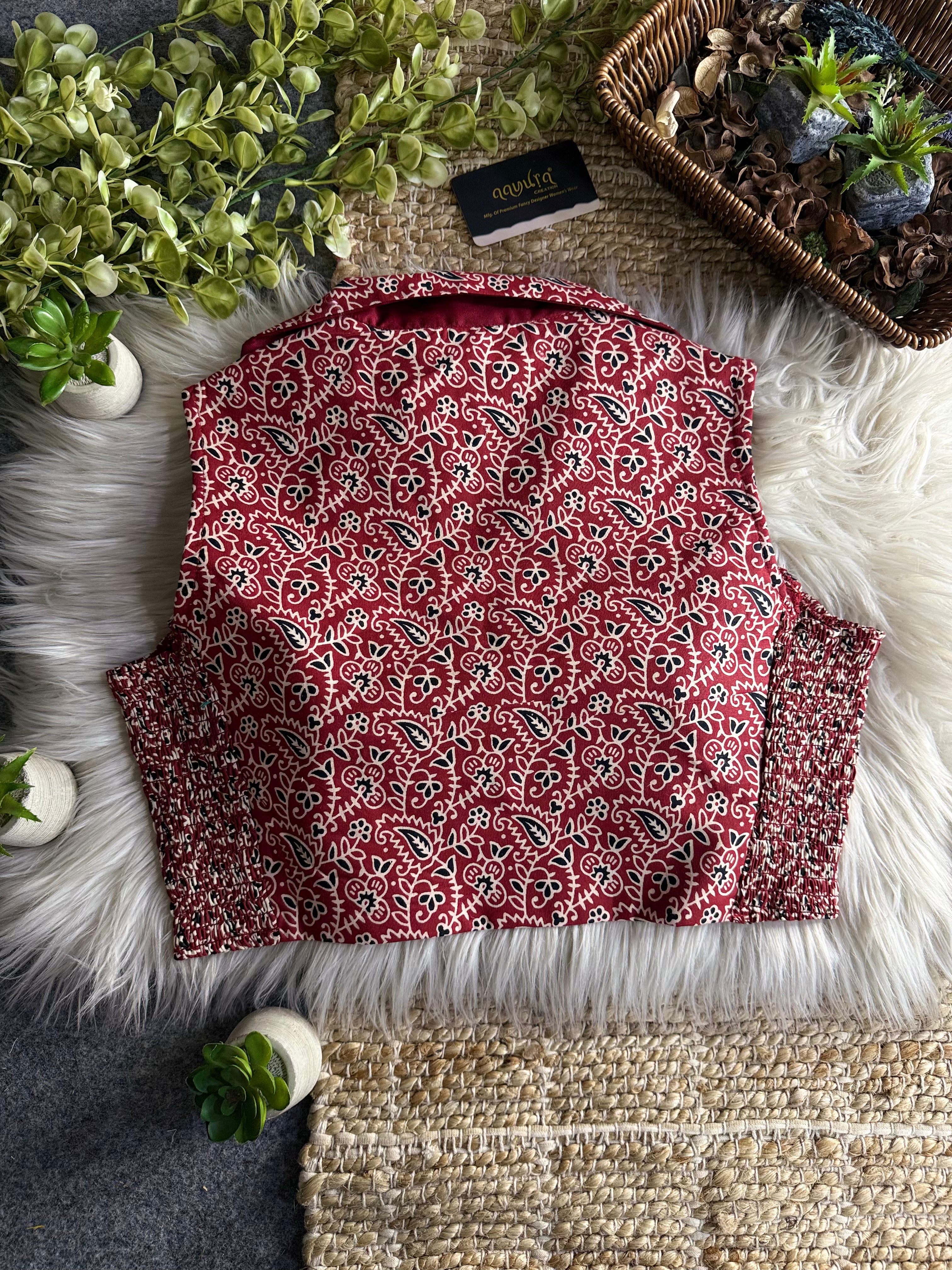 Madhuri Cotton Print Blouse
