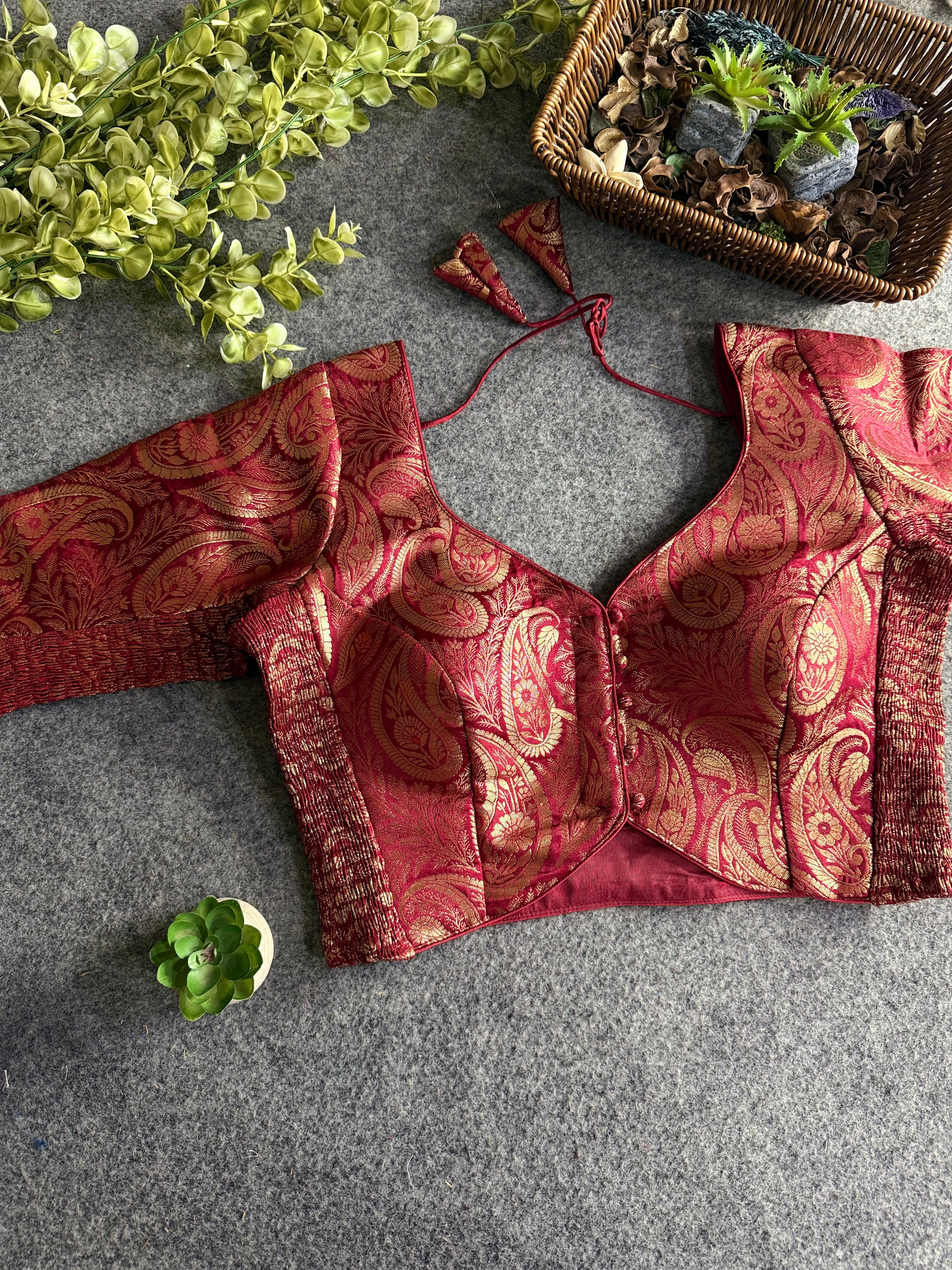 Comfort Fit Banarasi Stretchable Blouse