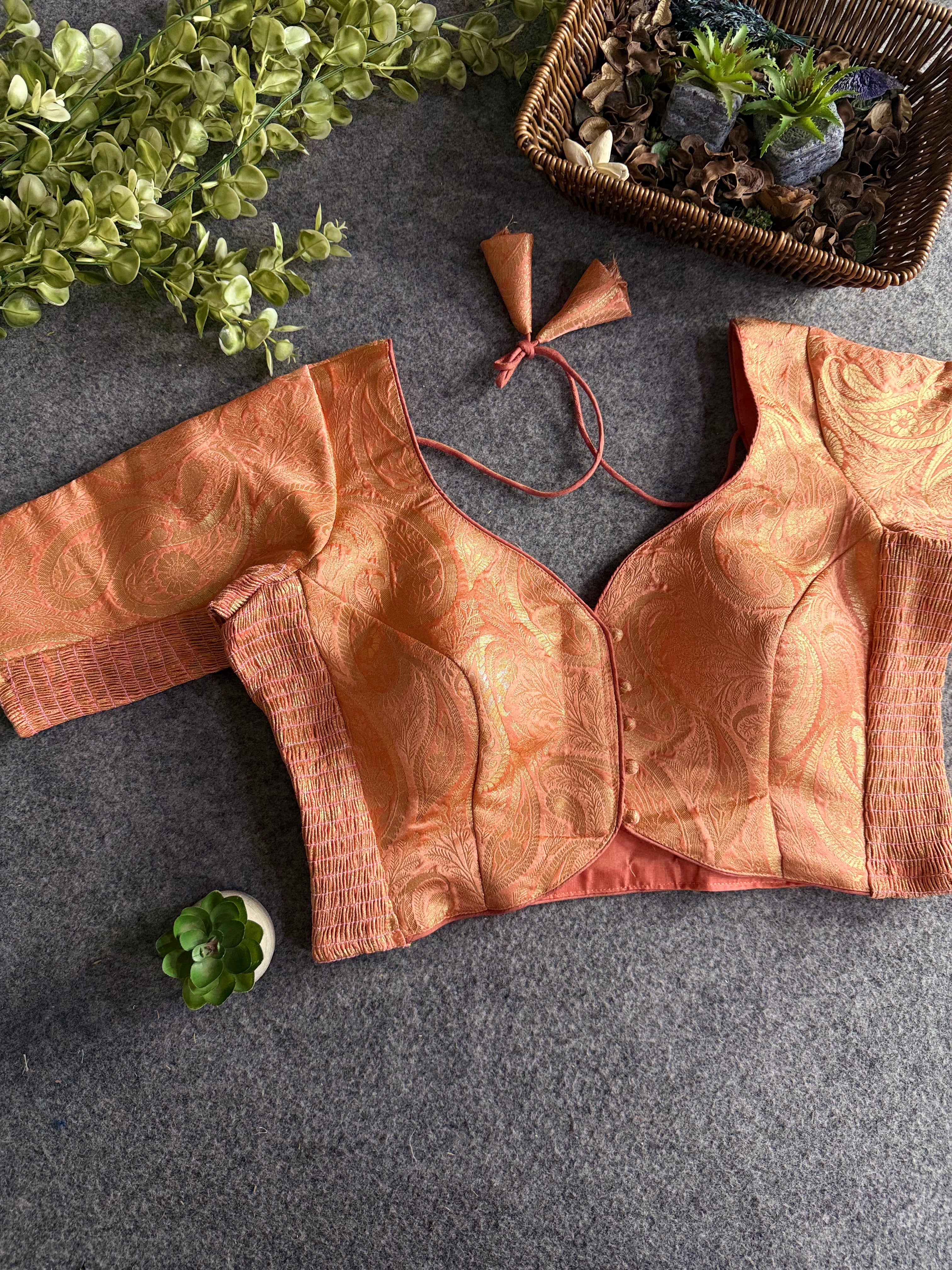 Comfort Fit Banarasi Stretchable Blouse