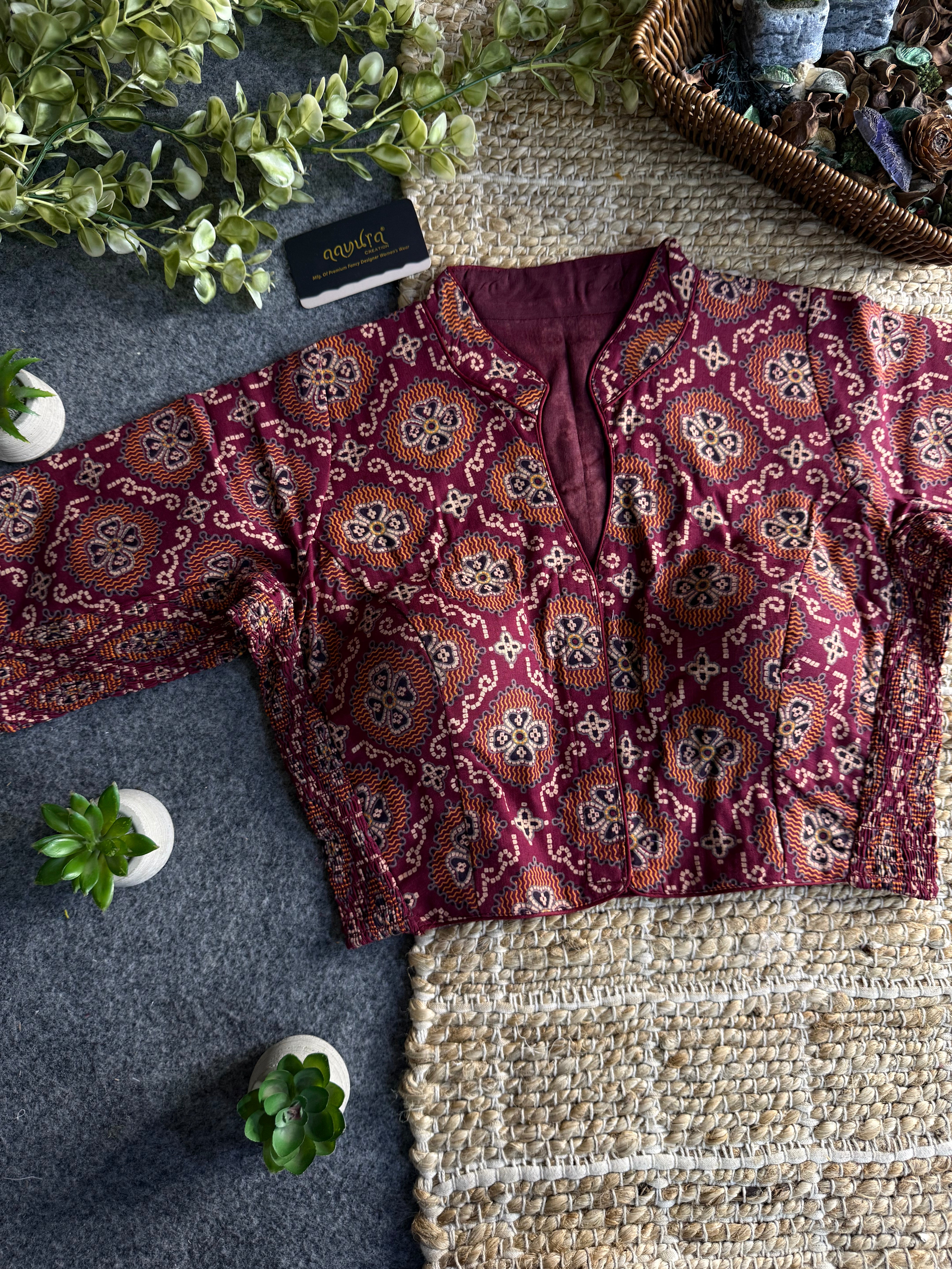 Aarohi Ajrakh Printed Blouse