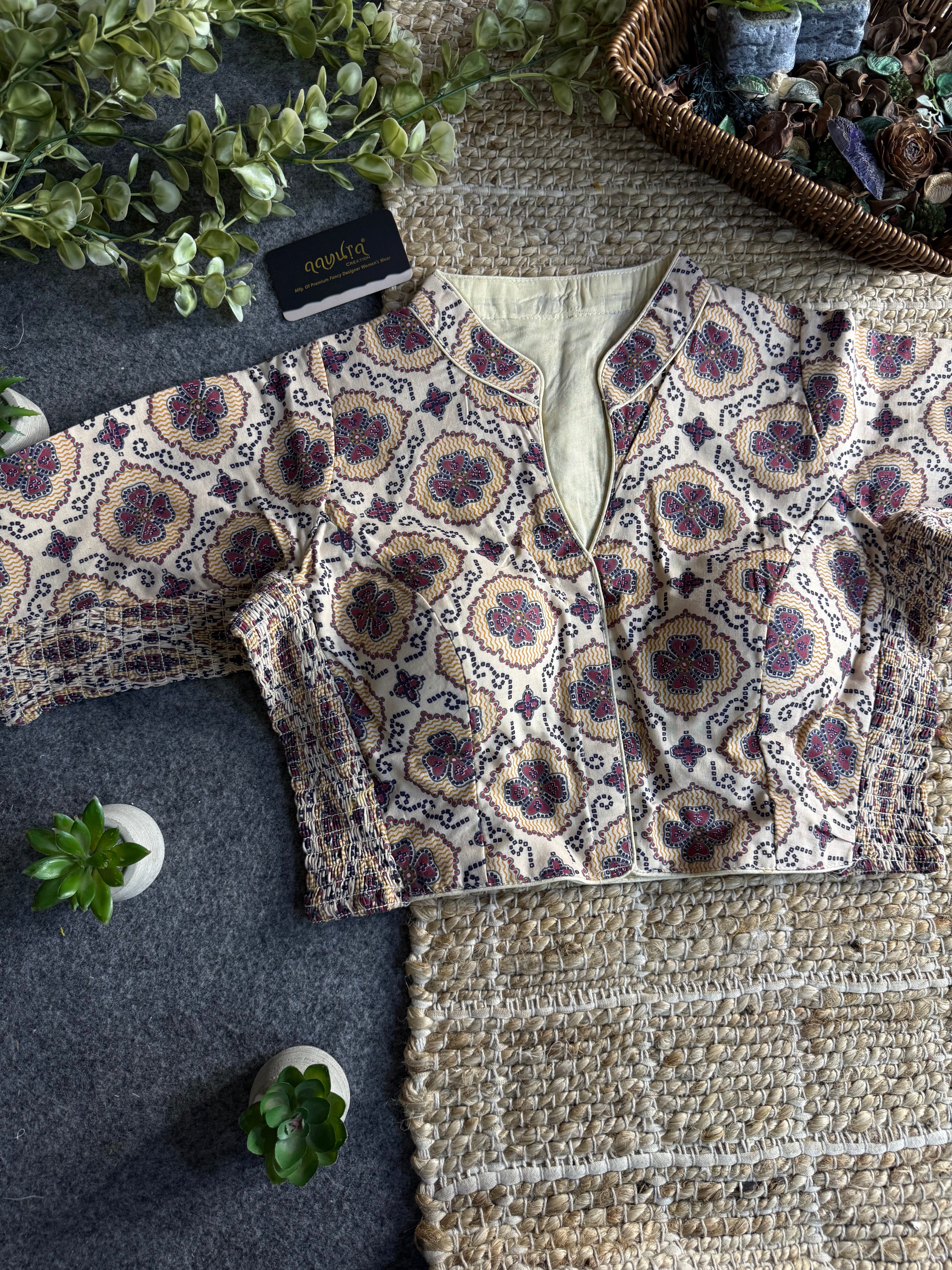 Aarohi Ajrakh Printed Blouse