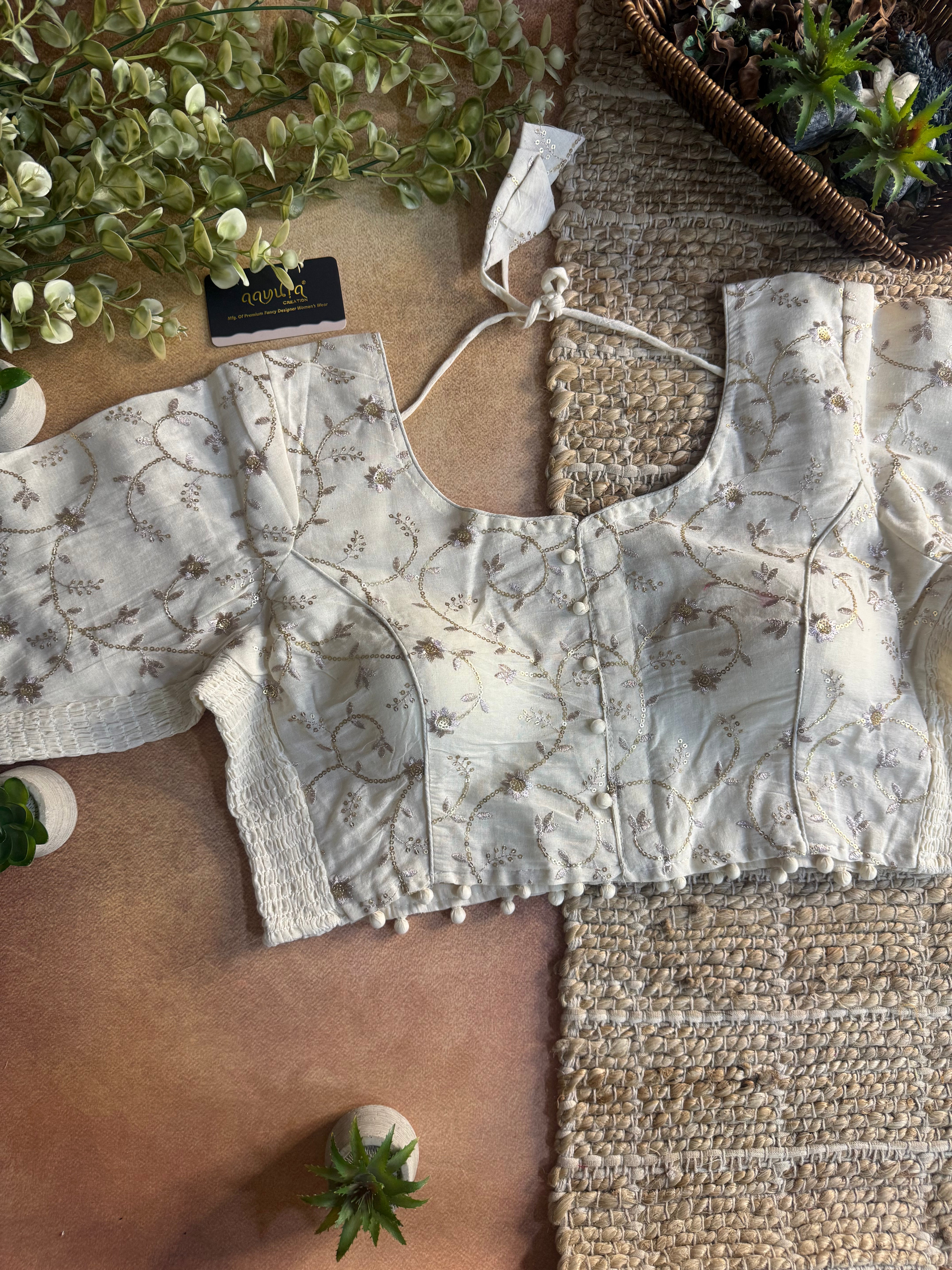 Ira Off-White Classic Blouse
