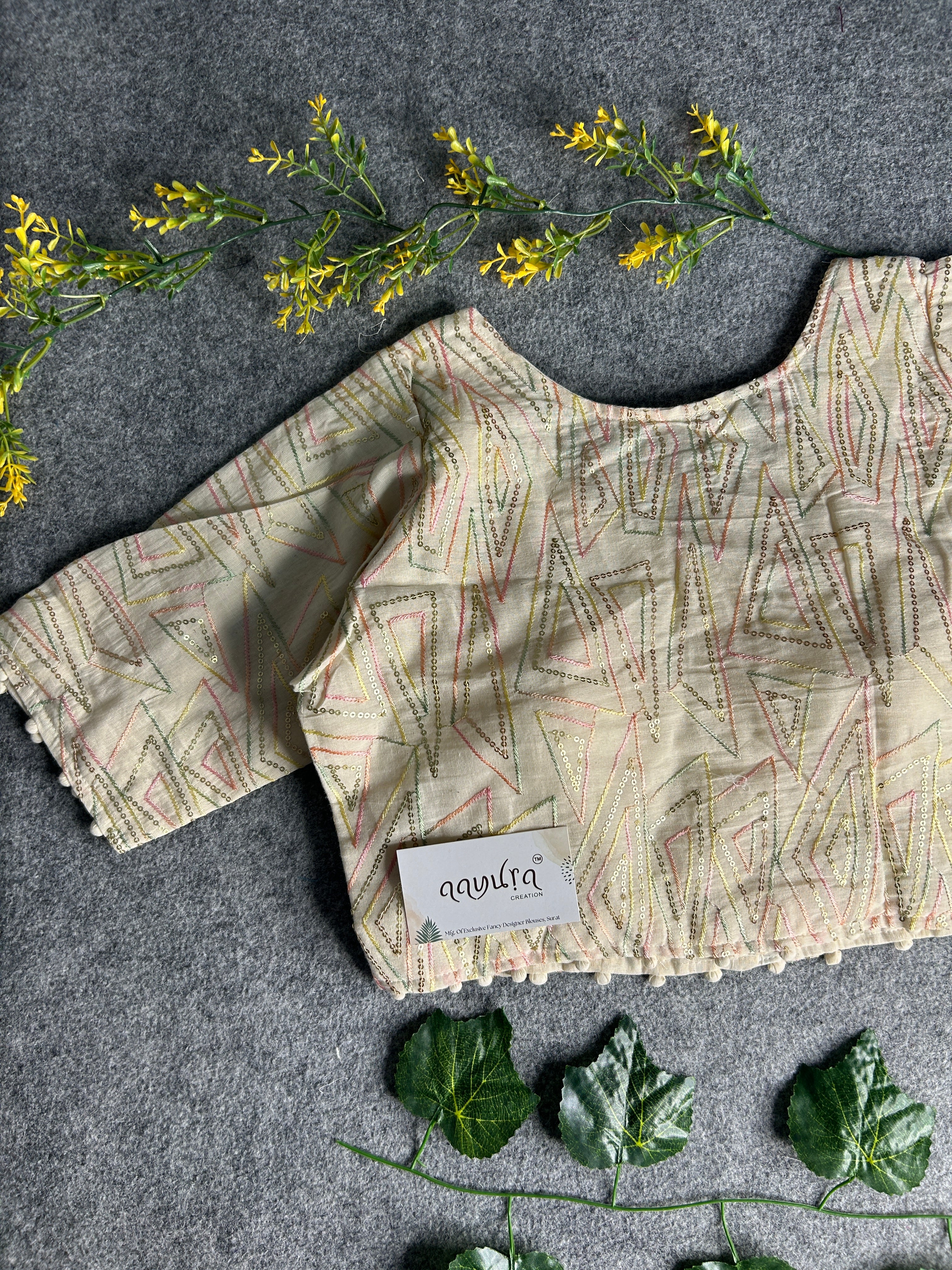 Khadi Cotton Collar Blouse