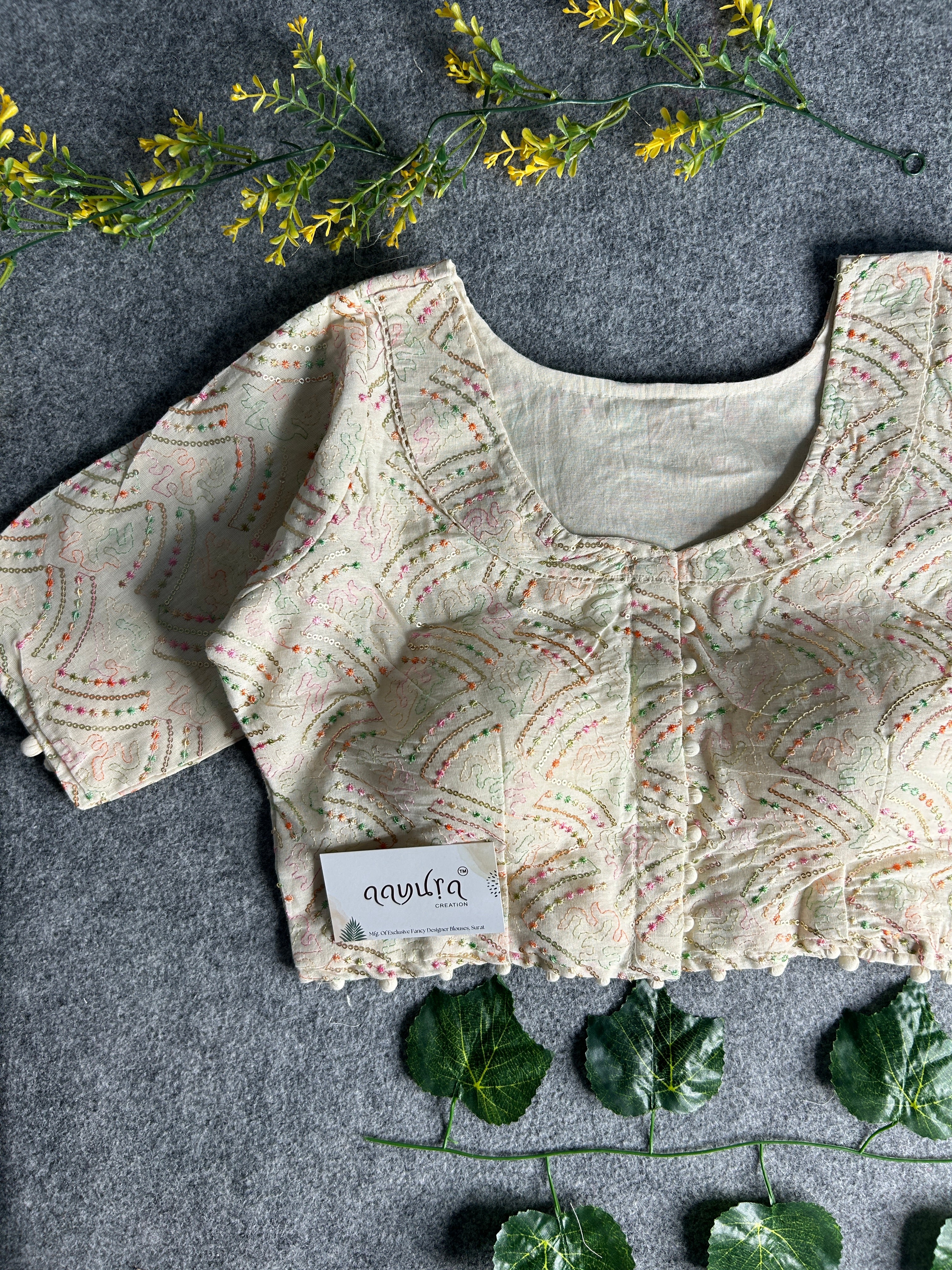 Khadi Cotton Collar Blouse