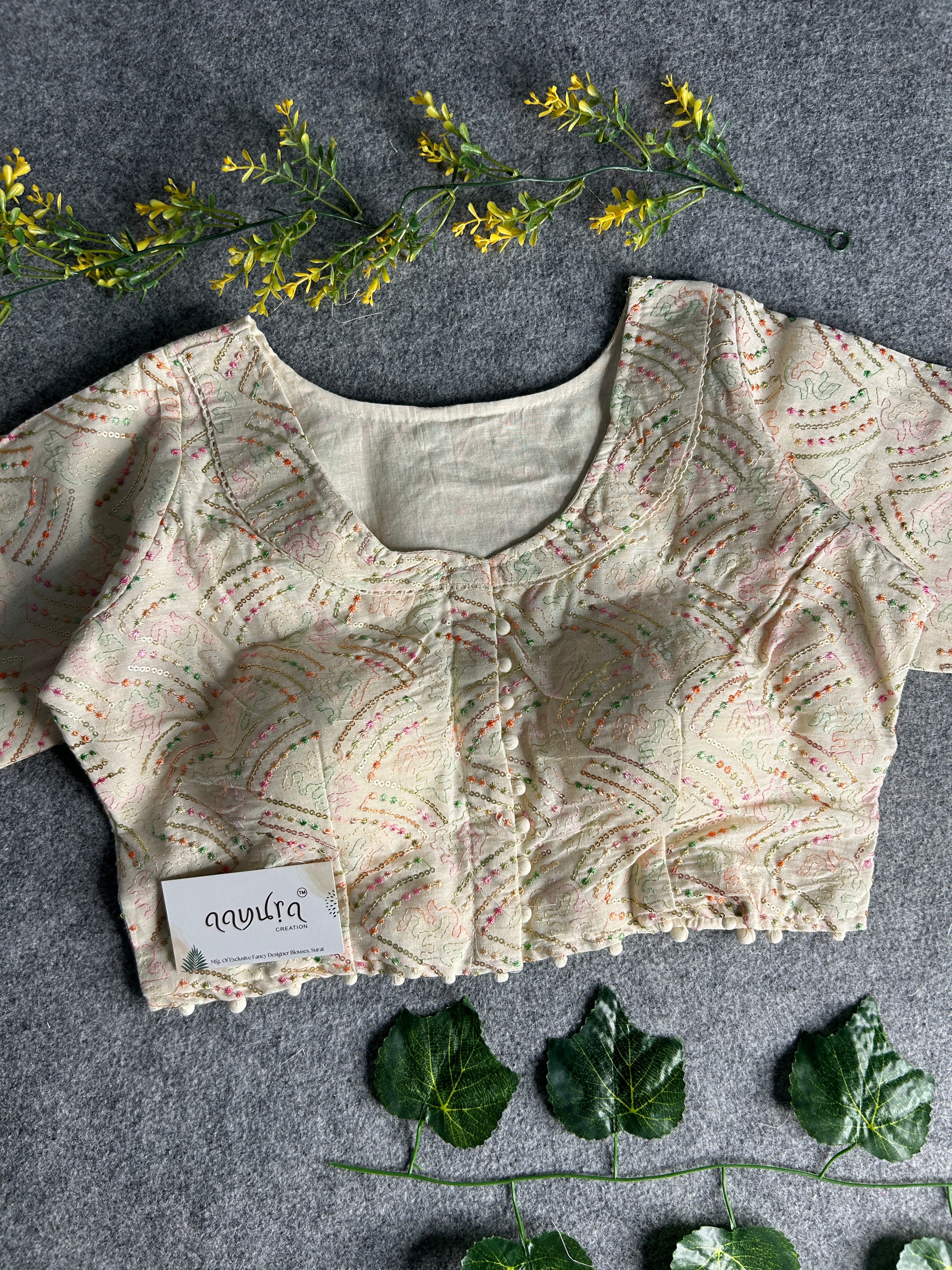 Khadi Cotton Collar Blouse