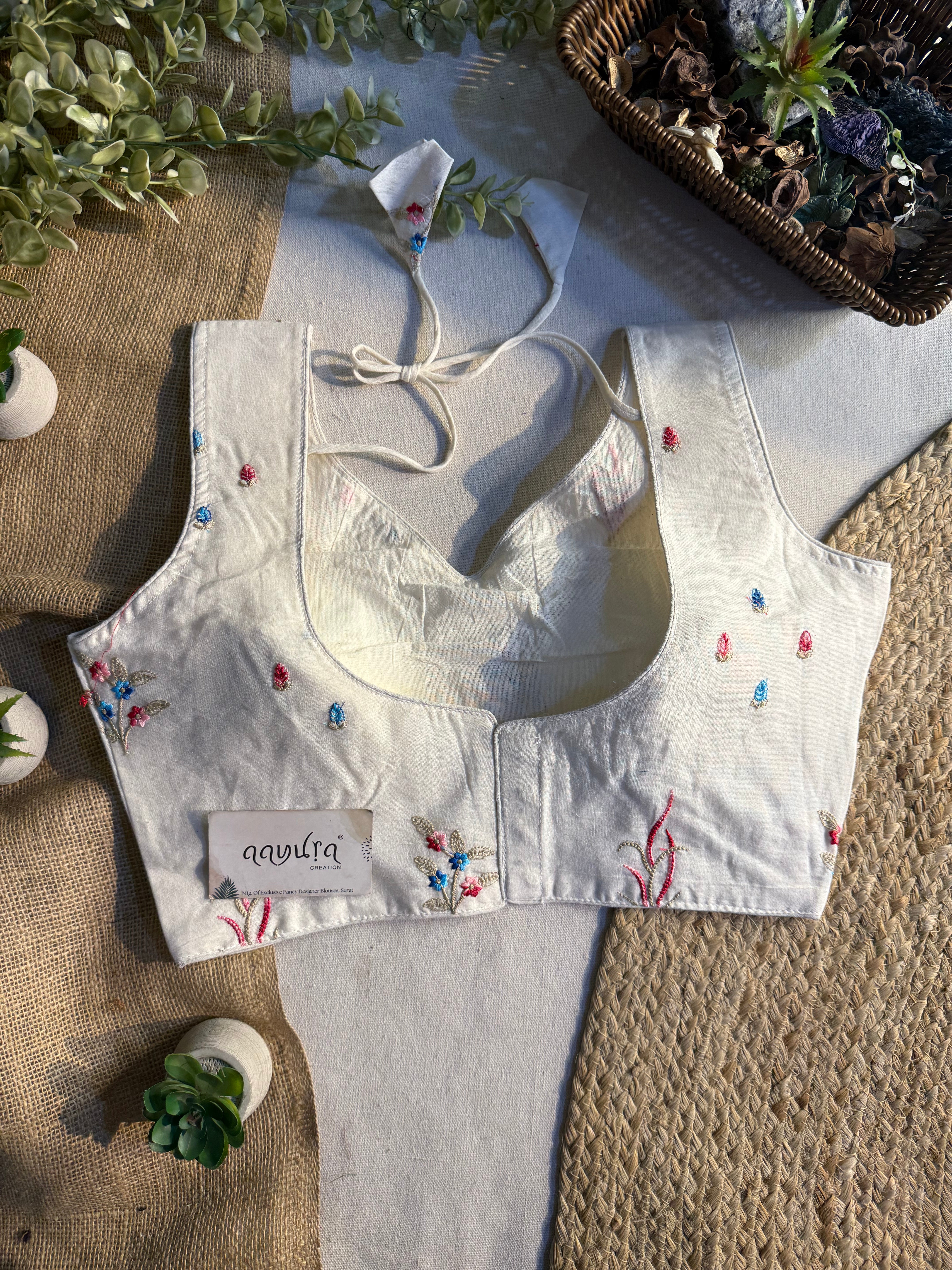Off-White Flora Embroidered Blouse