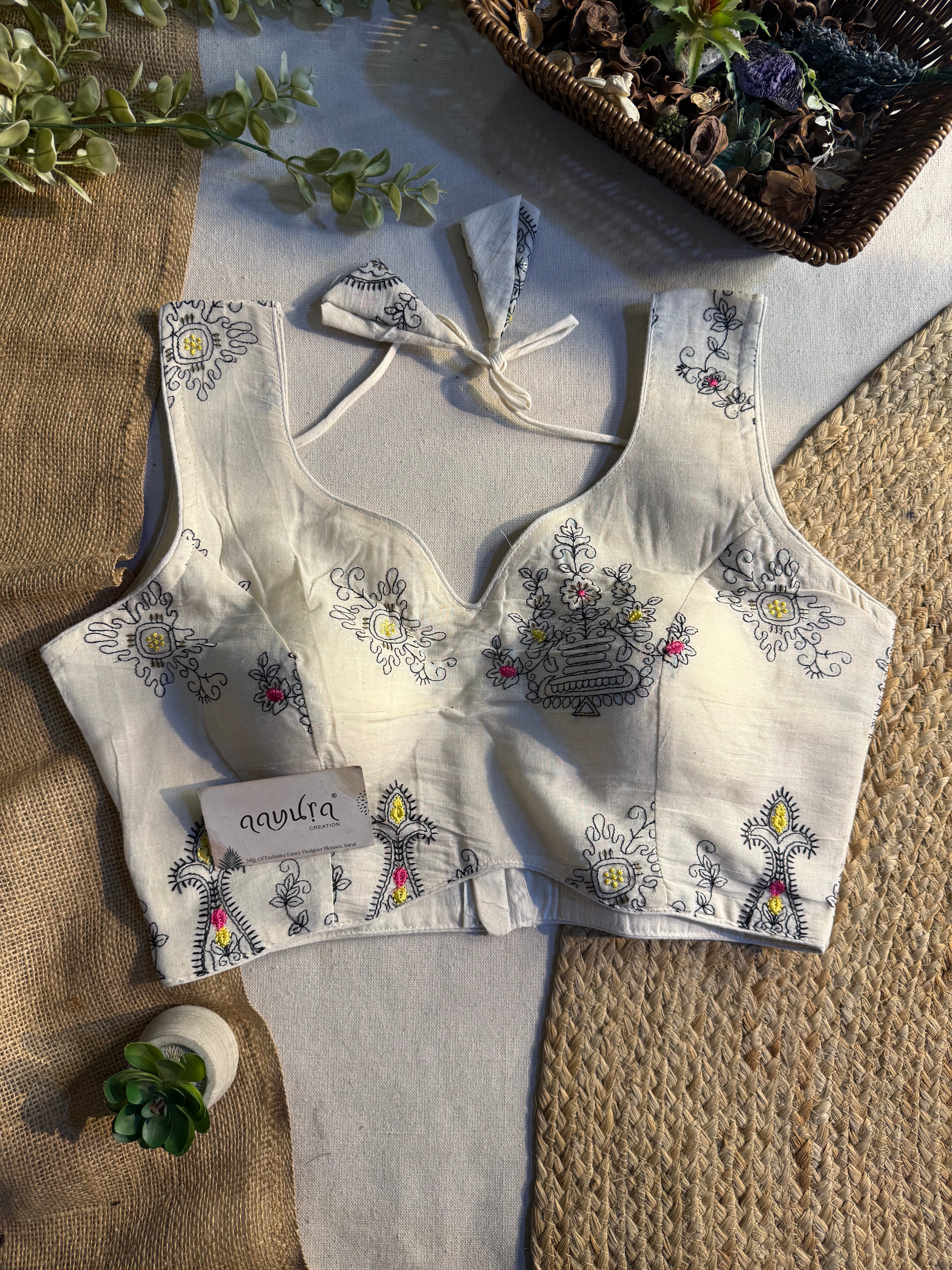 Off-White Flora Embroidered Blouse