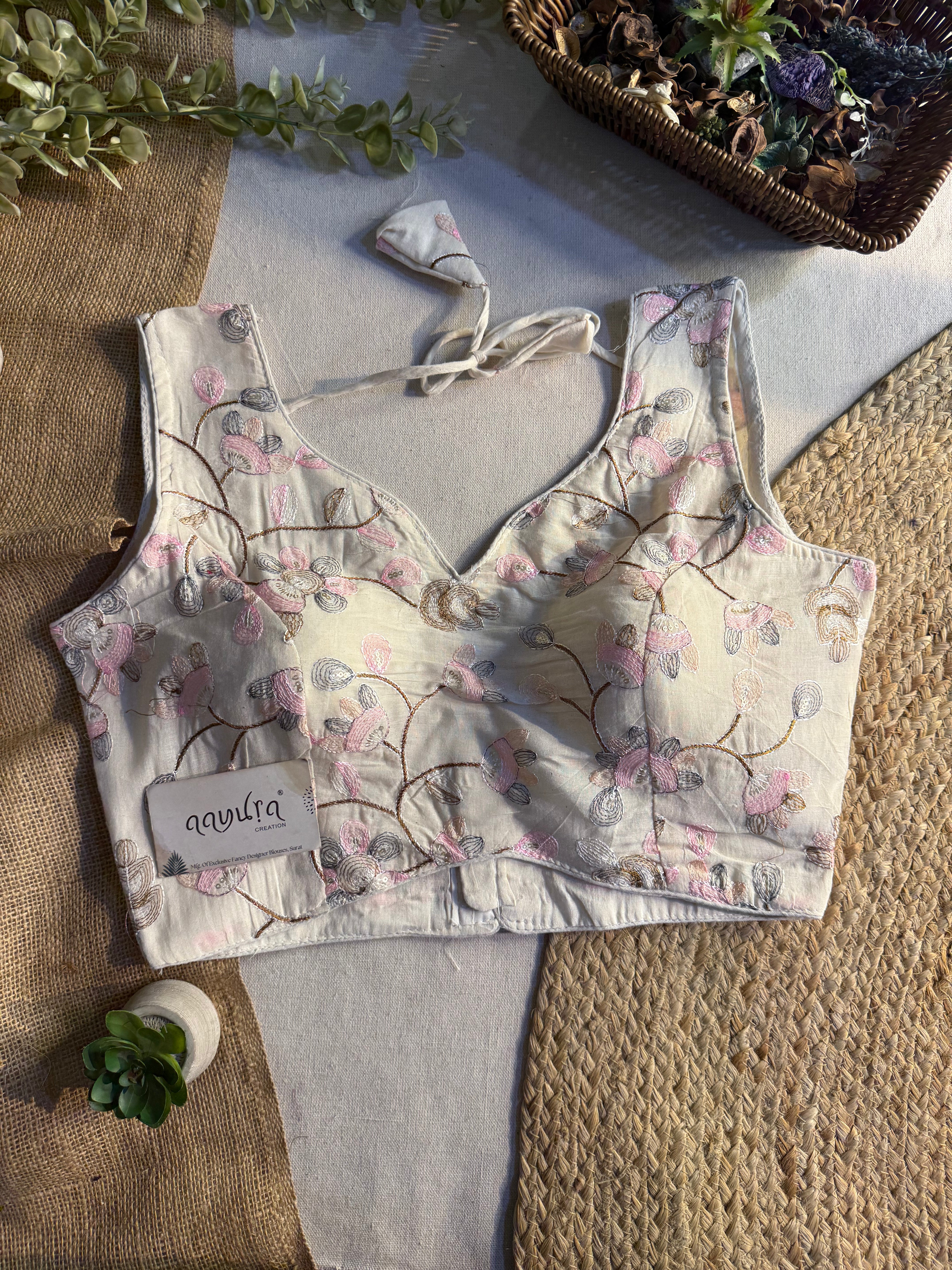 Off-White Flora Embroidered Blouse