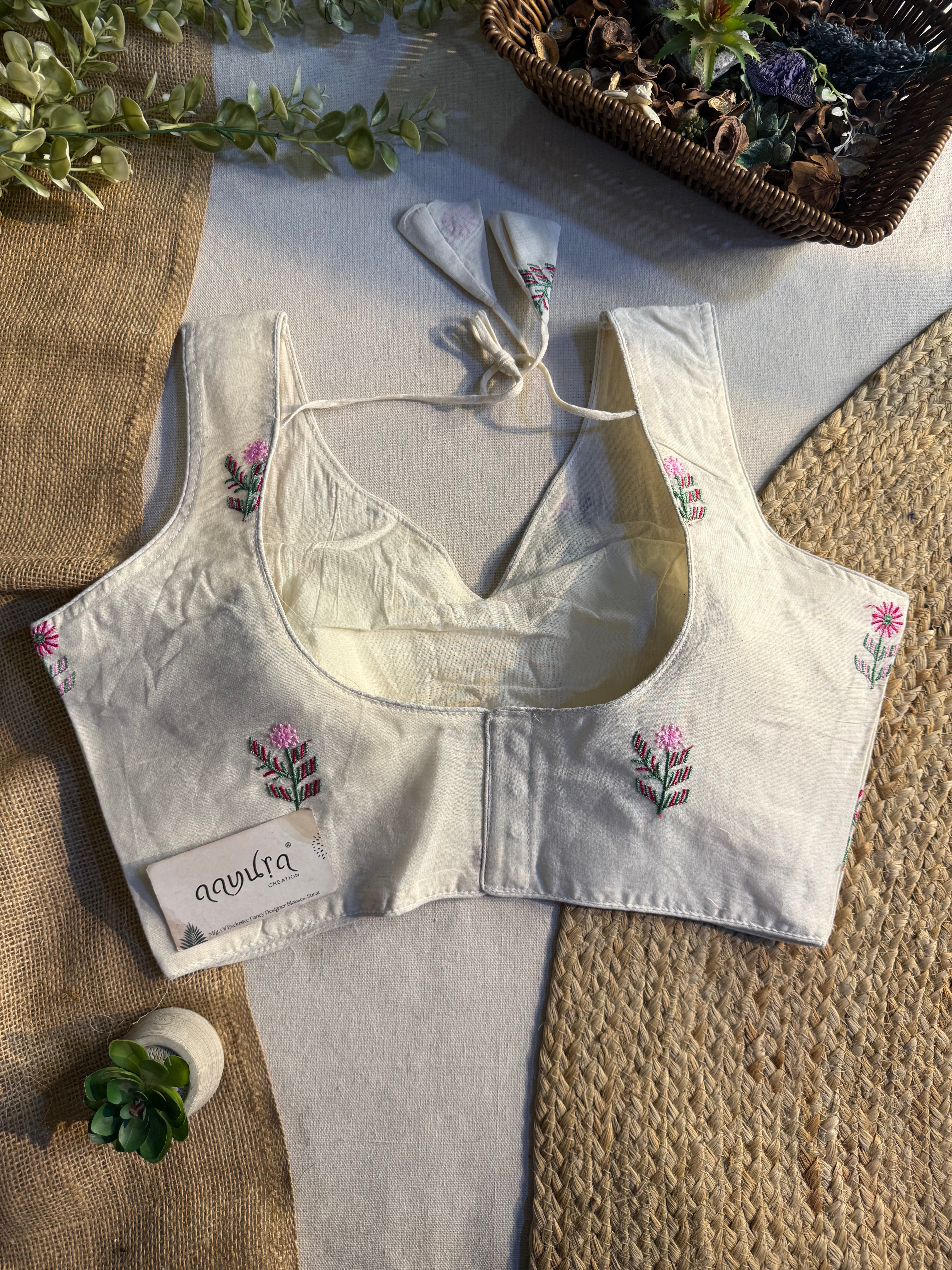 Off-White Flora Embroidered Blouse