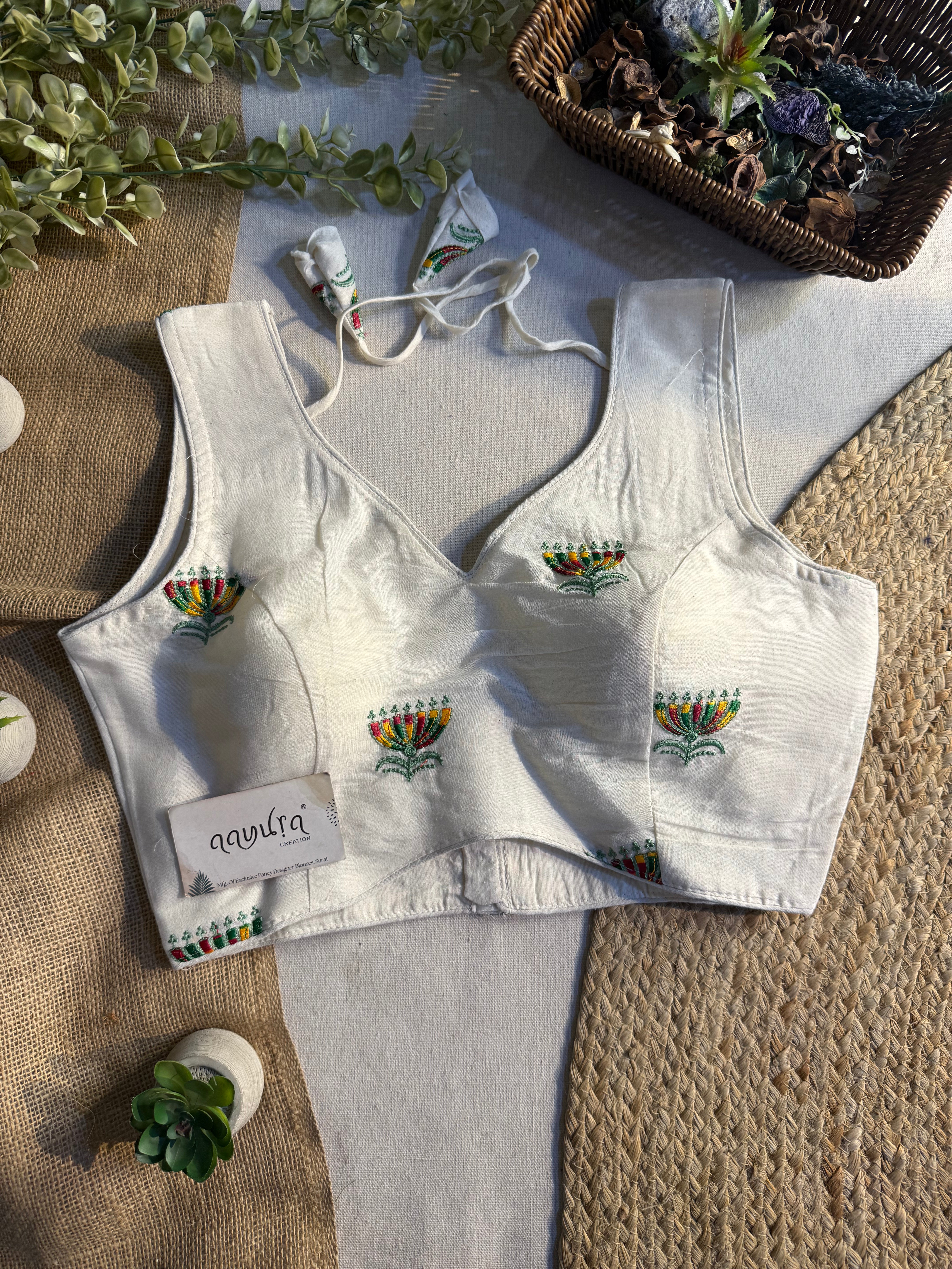 Off-White Flora Embroidered Blouse