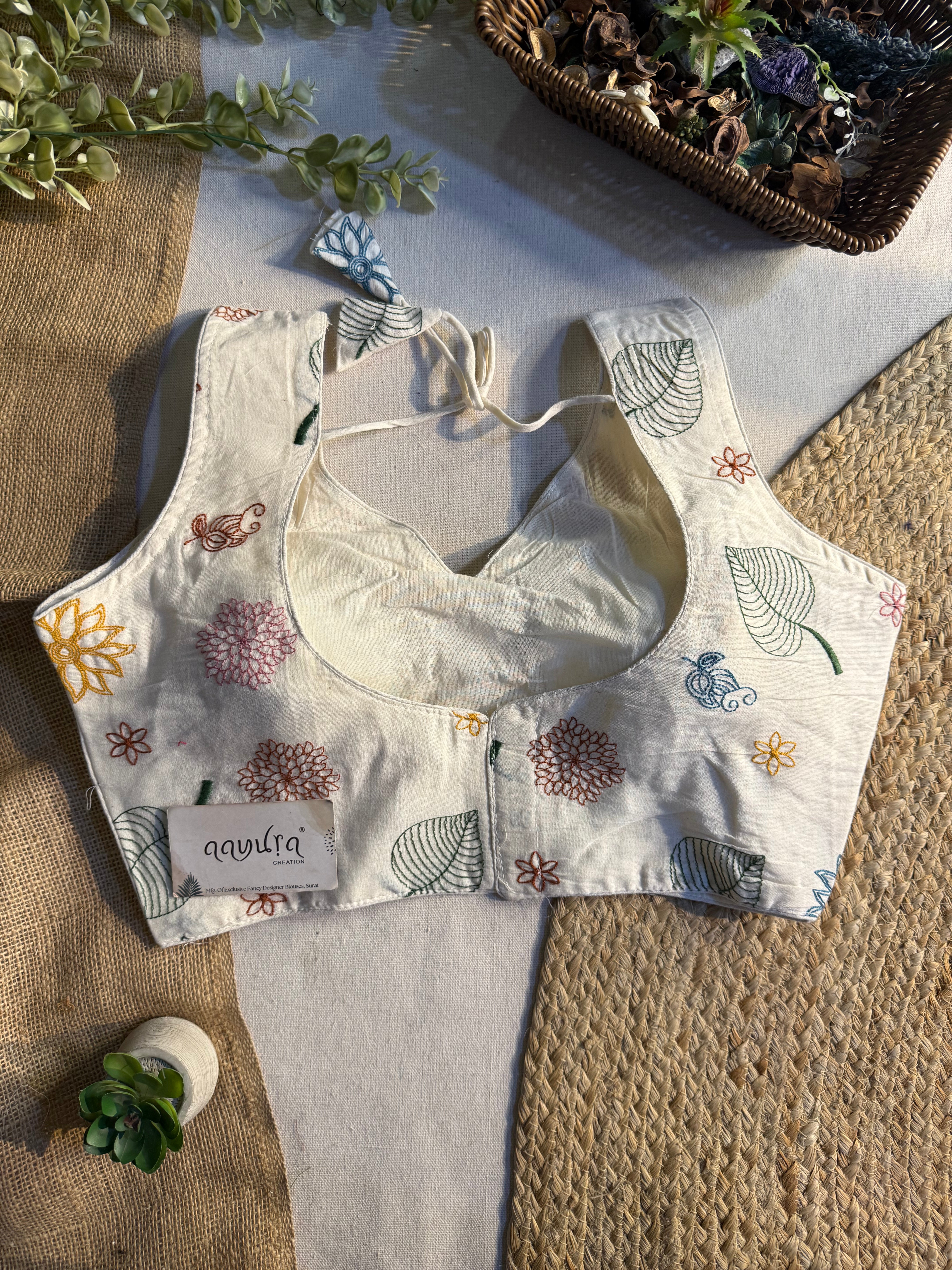 Off-White Flora Embroidered Blouse