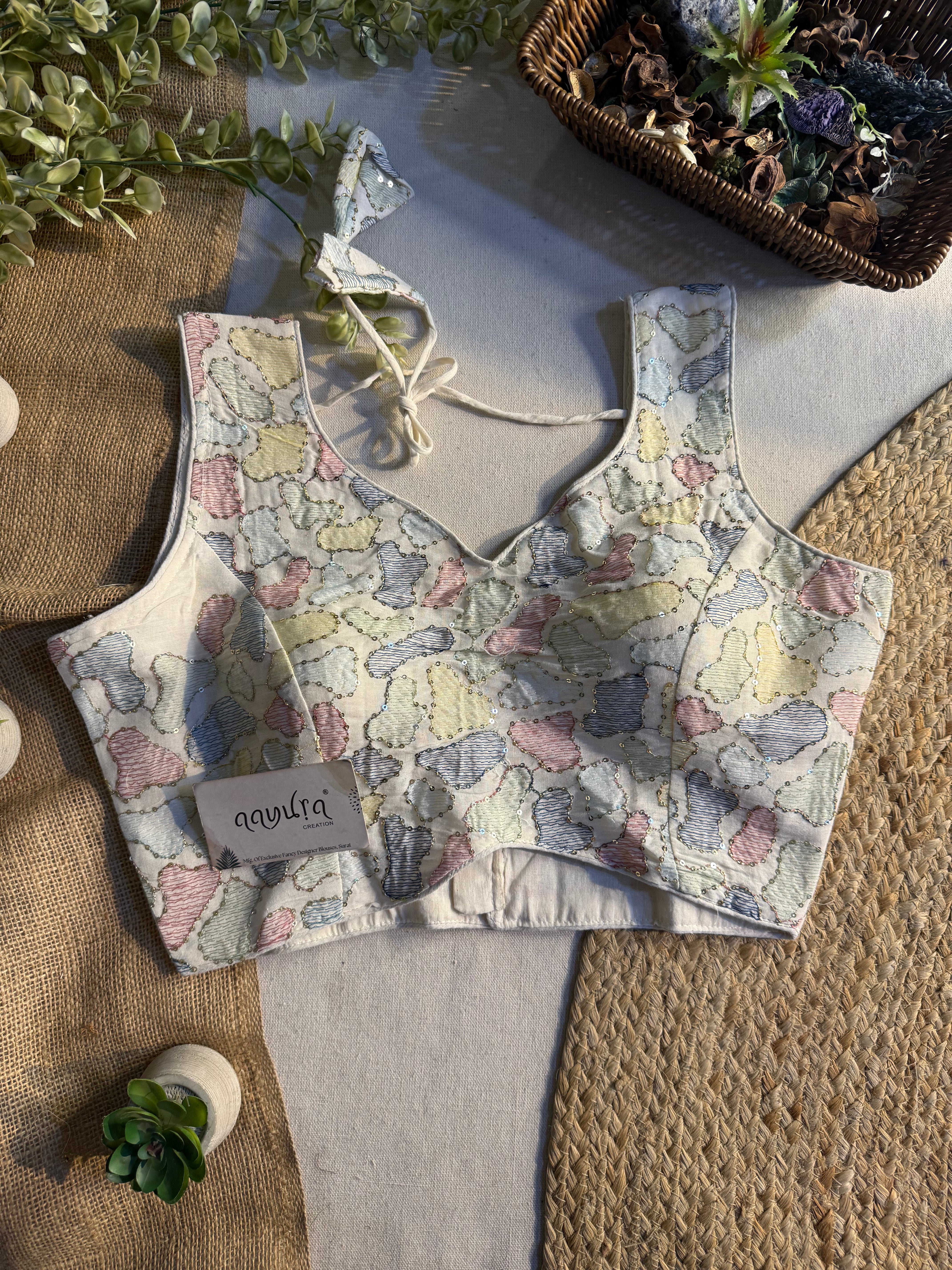 Off-White Flora Embroidered Blouse