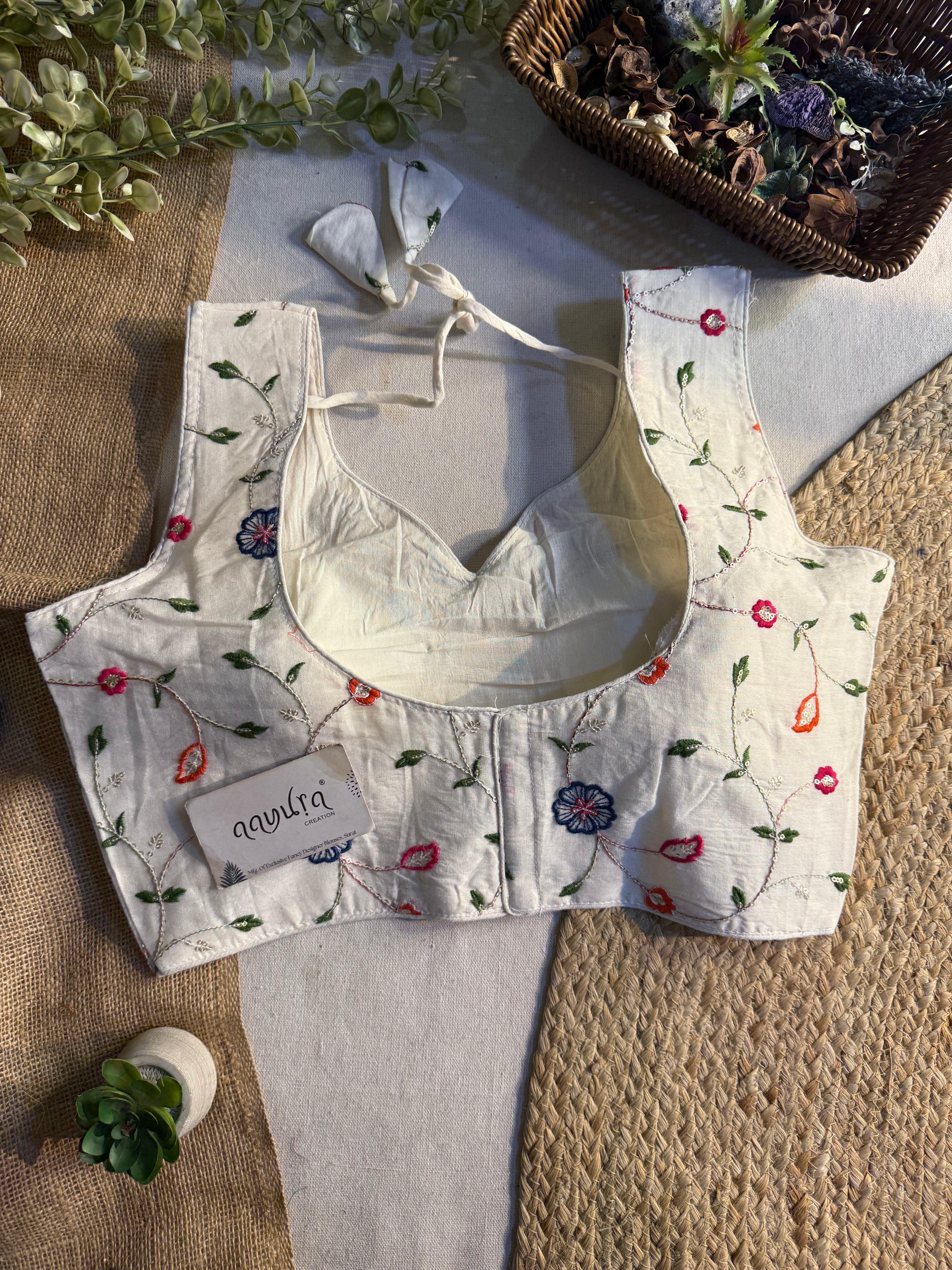 Off-White Flora Embroidered Blouse