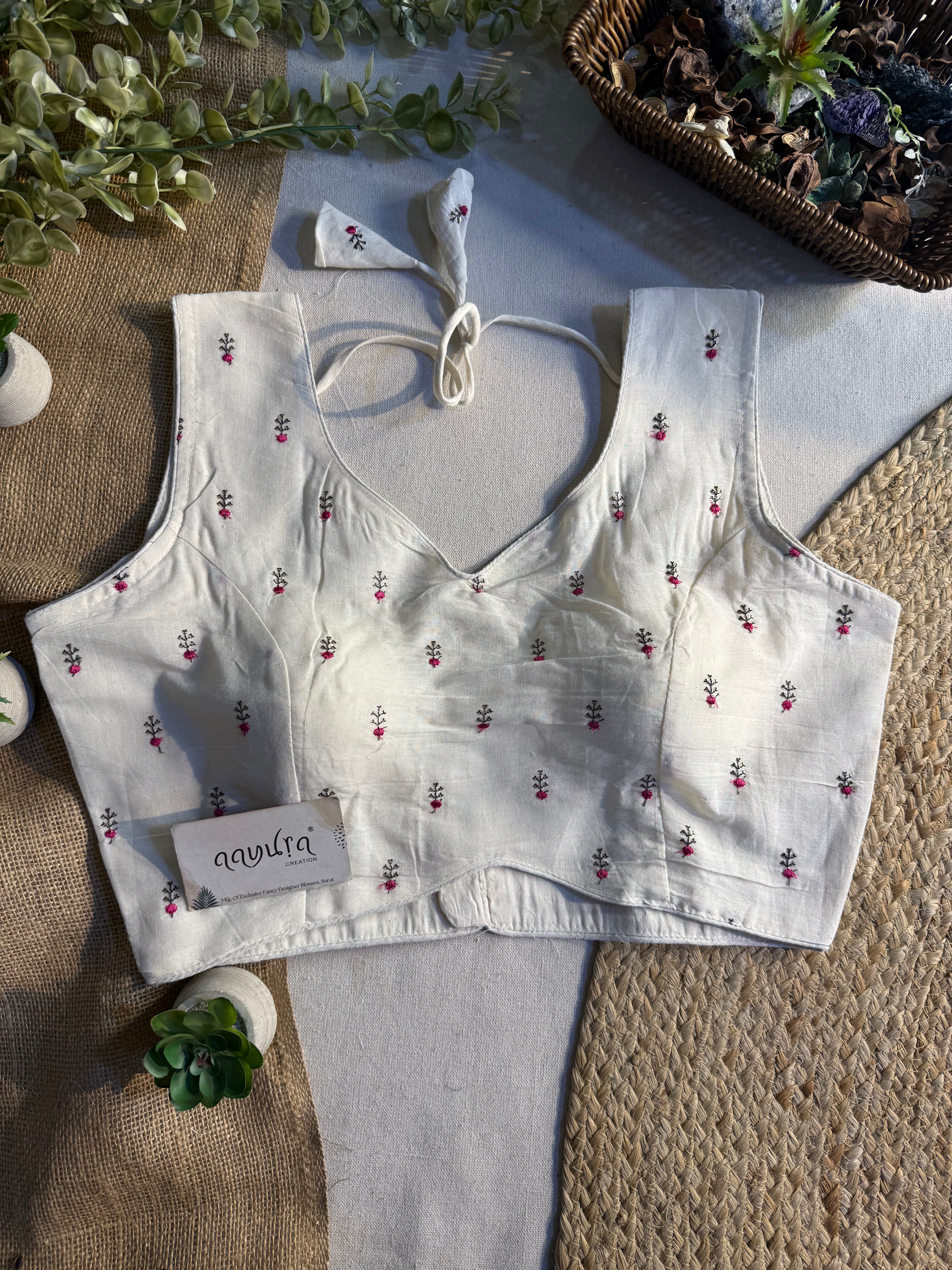 Off-White Flora Embroidered Blouse