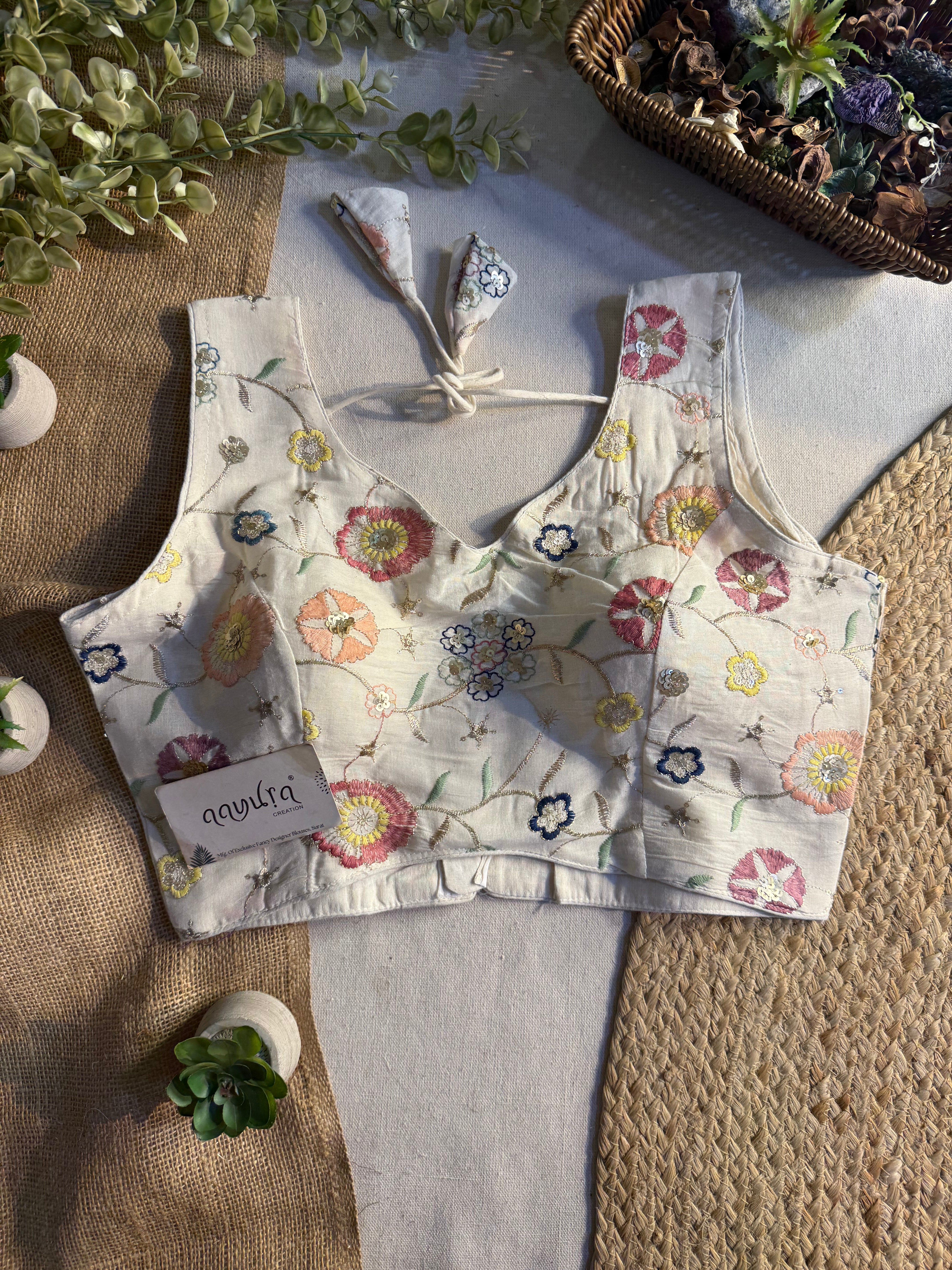 Off-White Flora Embroidered Blouse