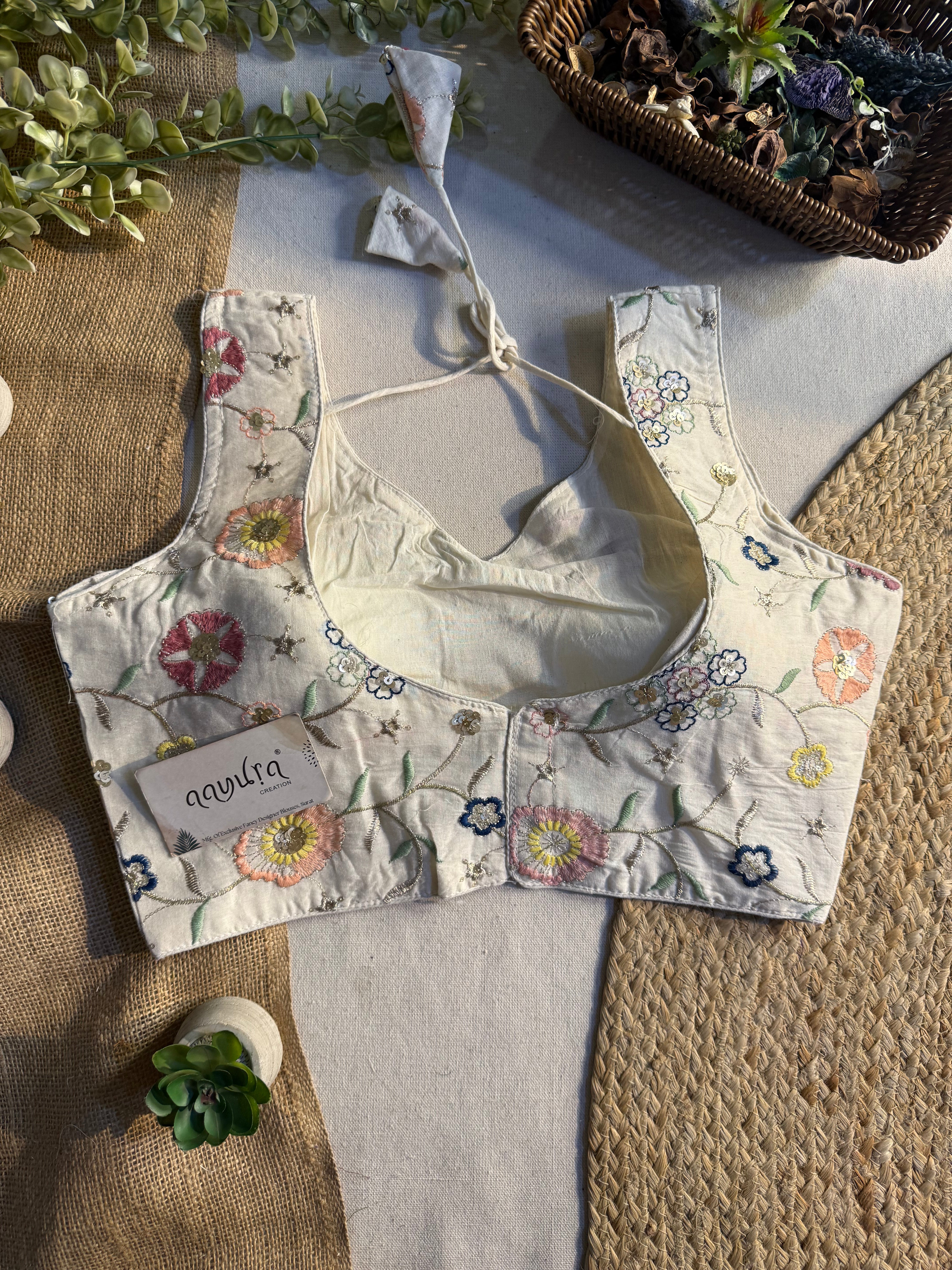 Off-White Flora Embroidered Blouse