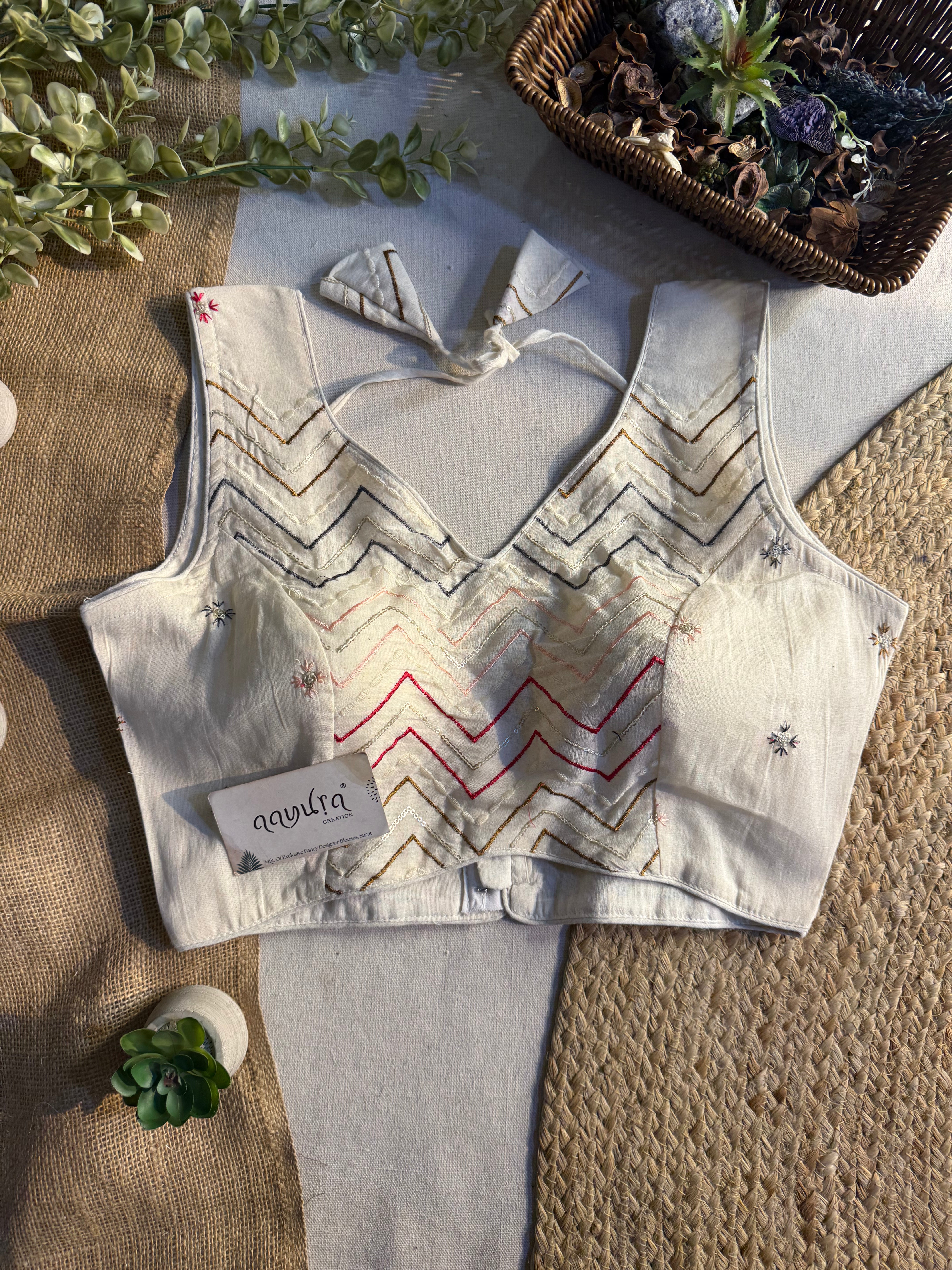 Off-White Flora Embroidered Blouse