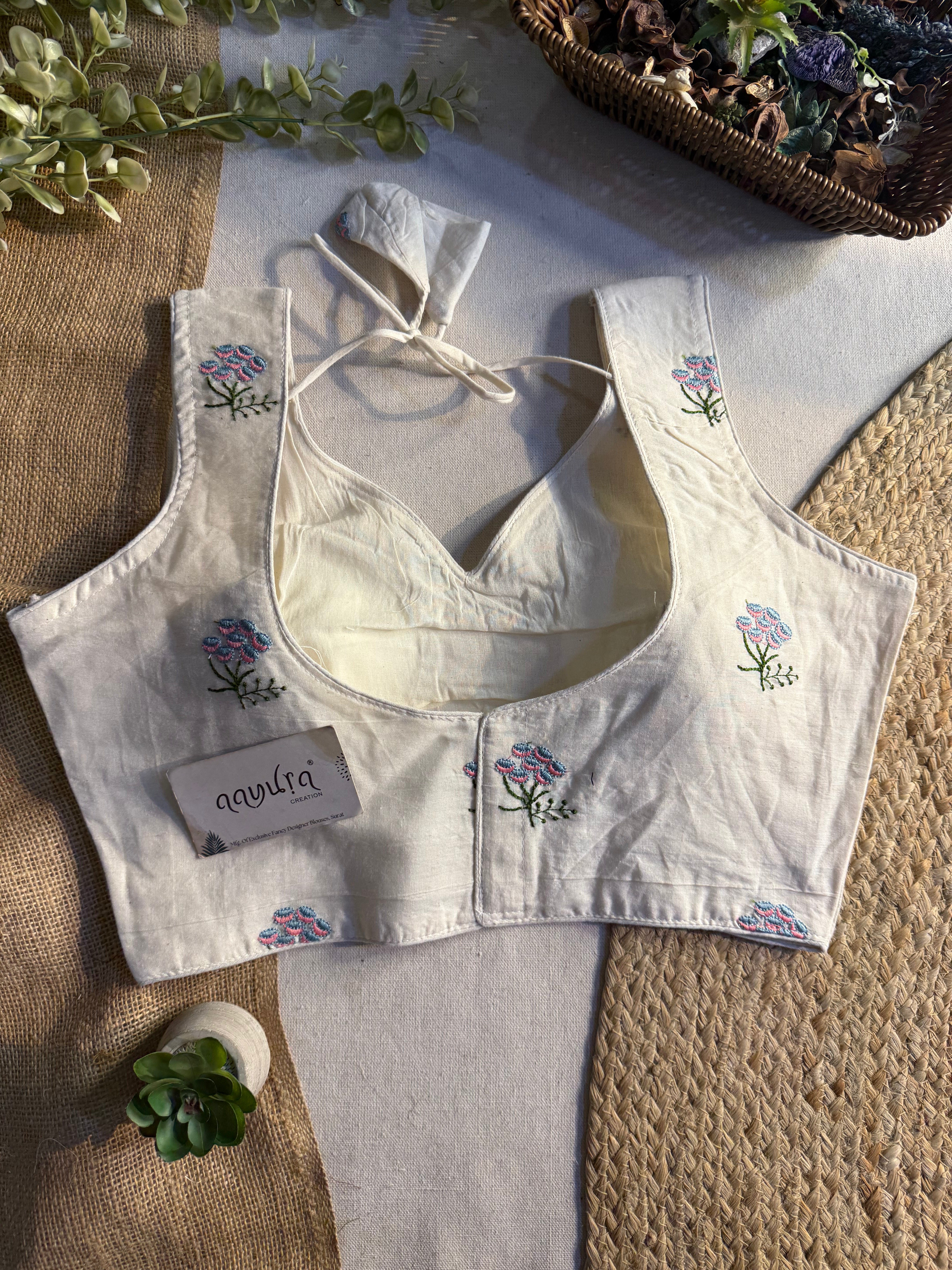 Off-White Flora Embroidered Blouse
