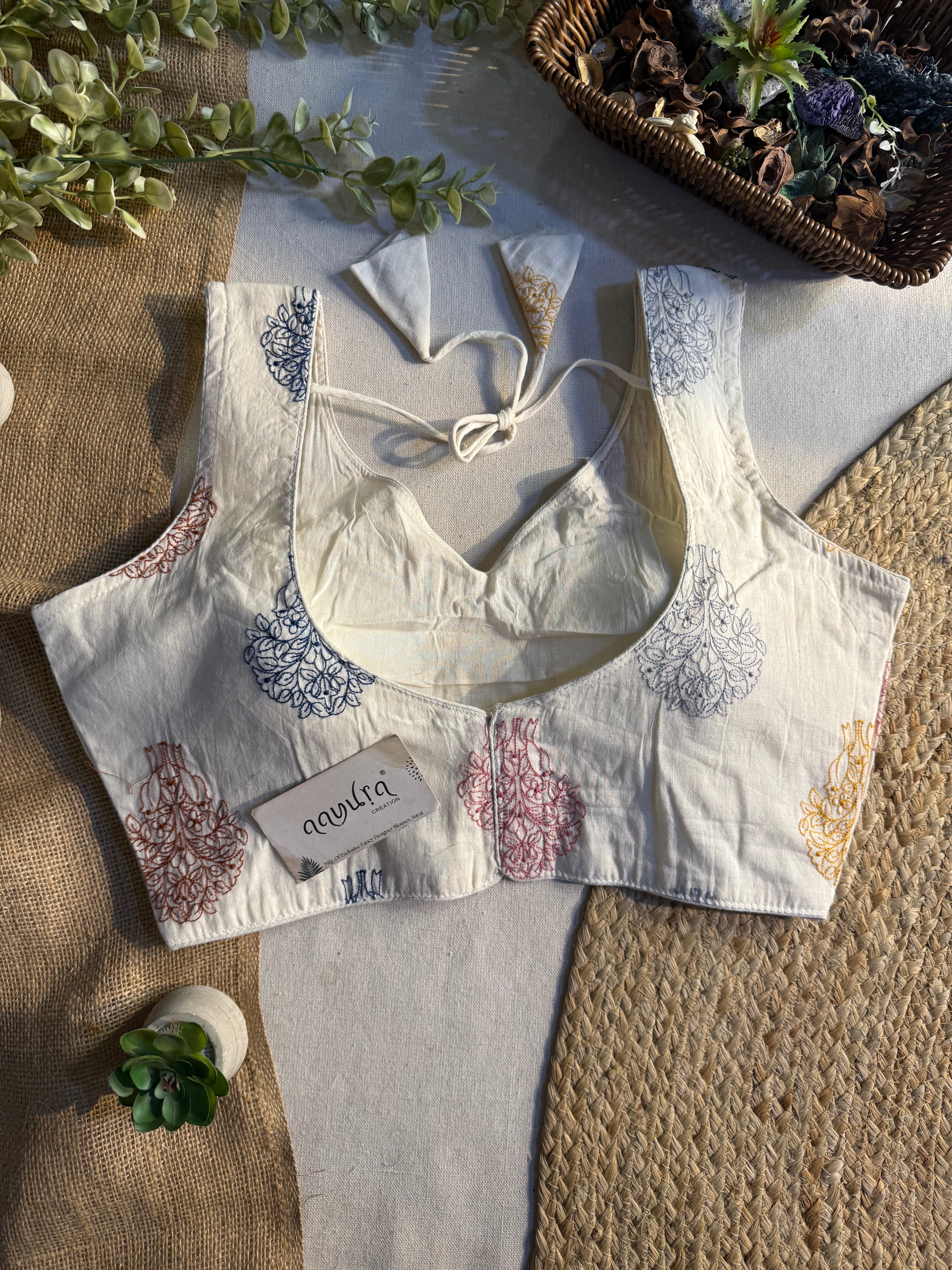 Off-White Flora Embroidered Blouse