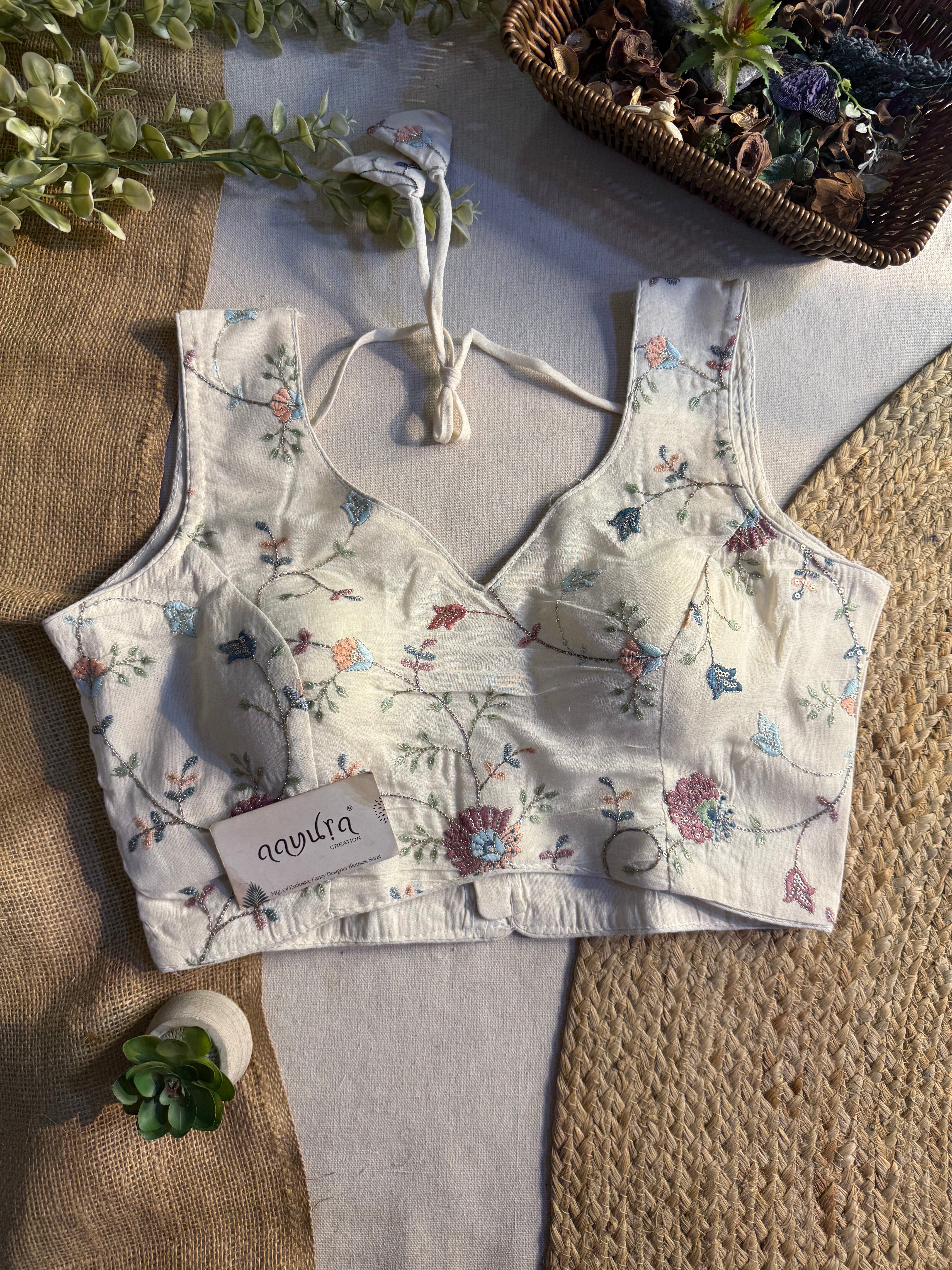 Off-White Flora Embroidered Blouse