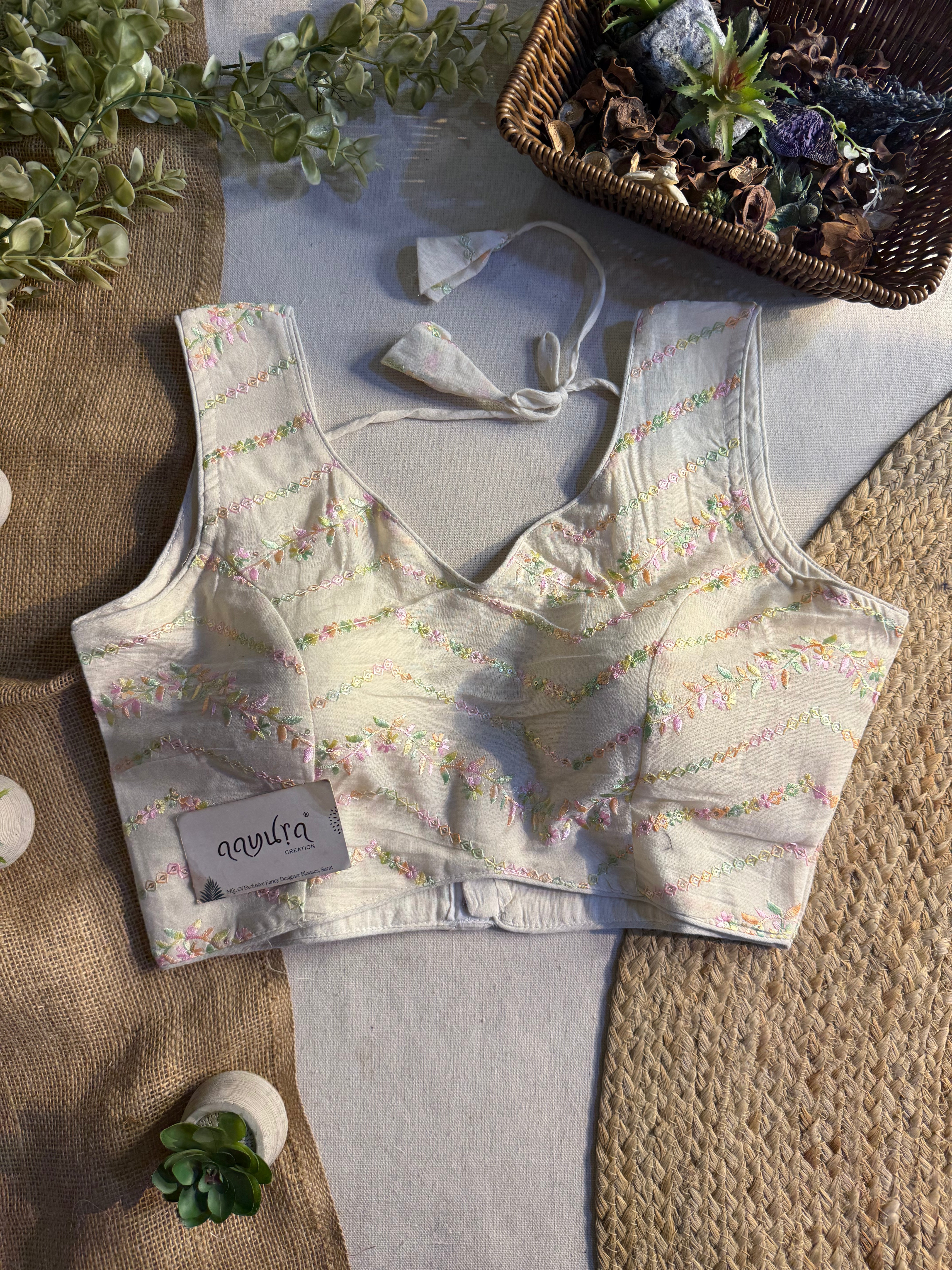 Off-White Flora Embroidered Blouse