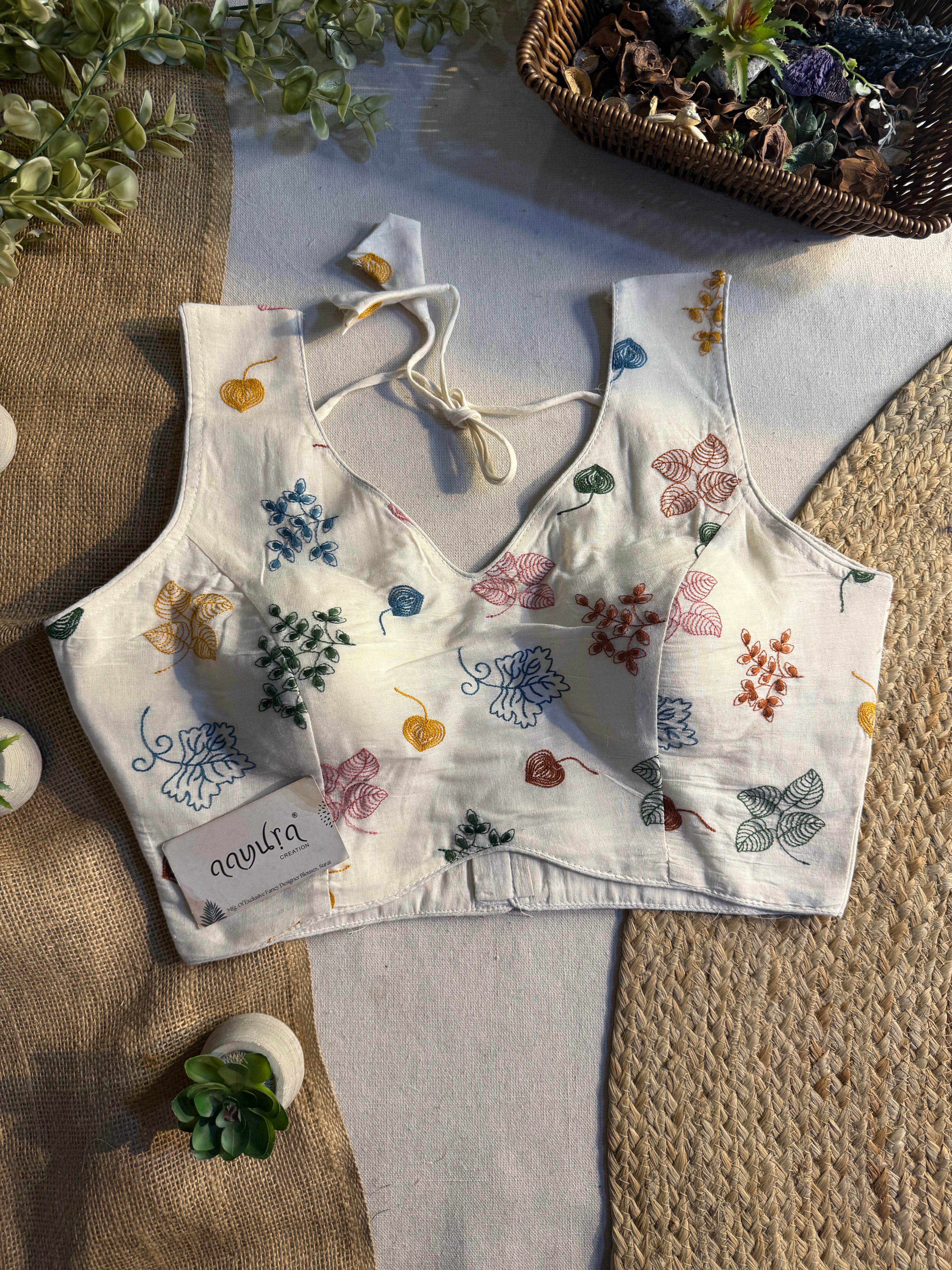 Off-White Flora Embroidered Blouse