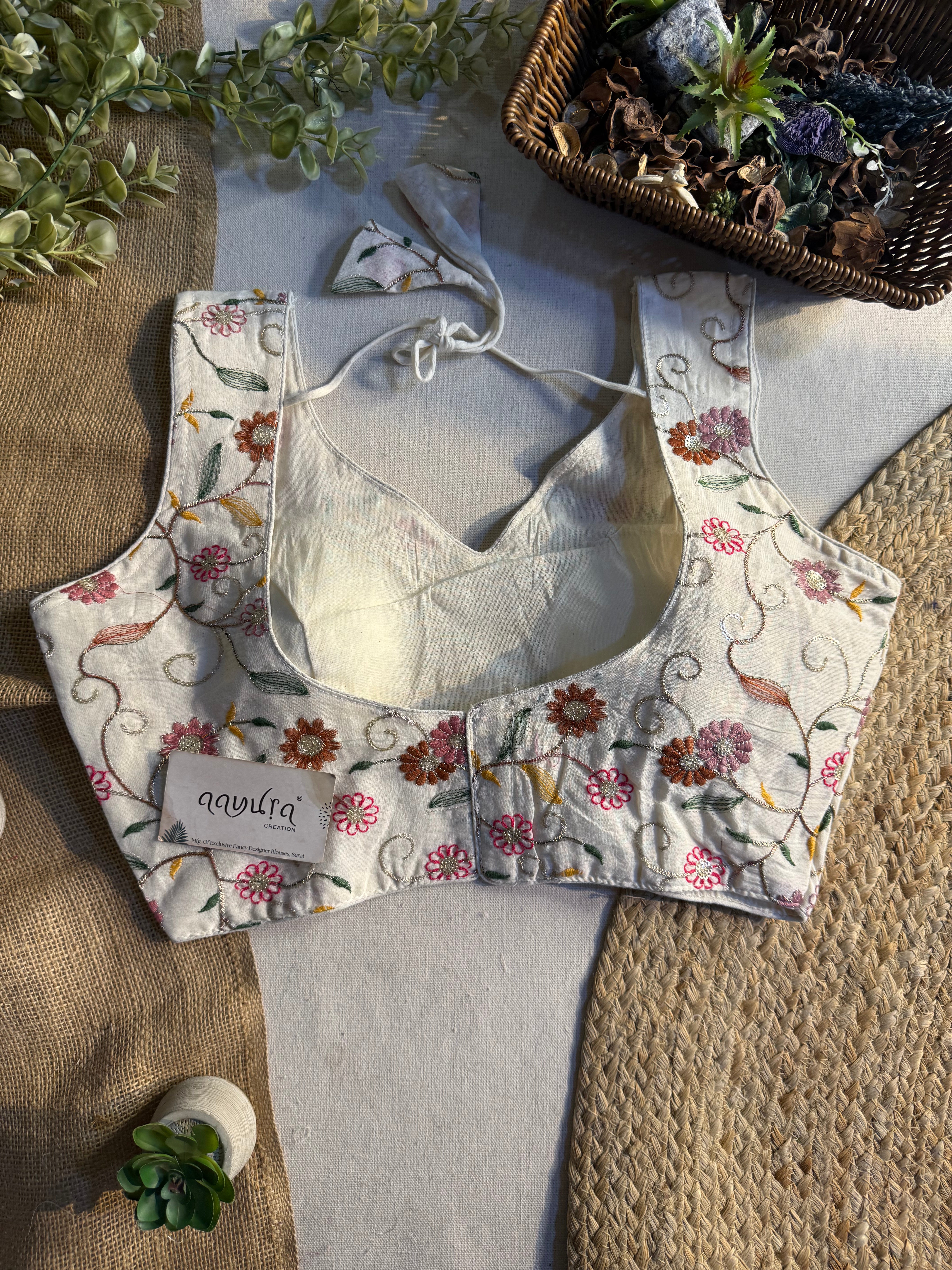 Off-White Flora Embroidered Blouse