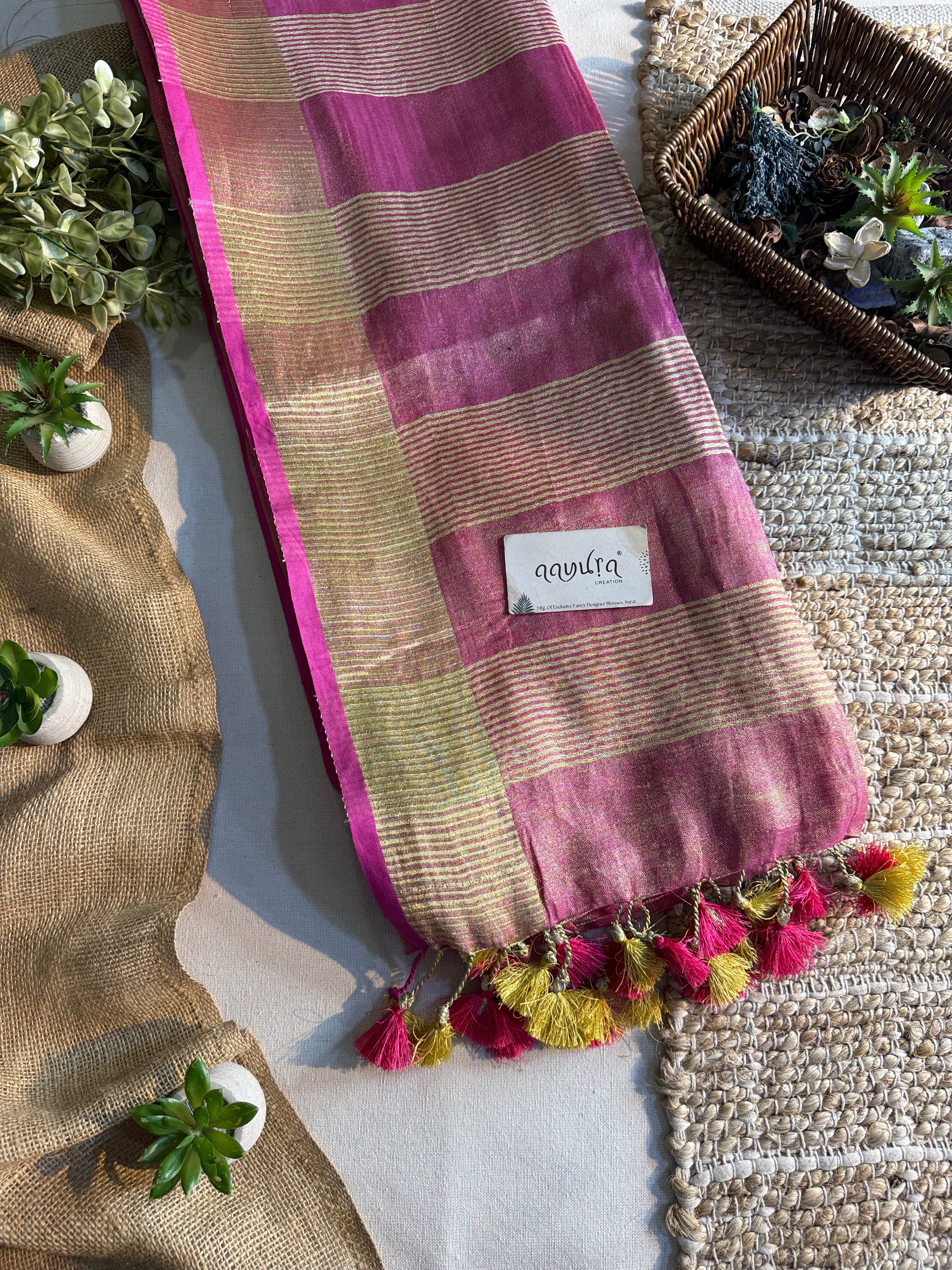 Zariya Tissue Linen Saree