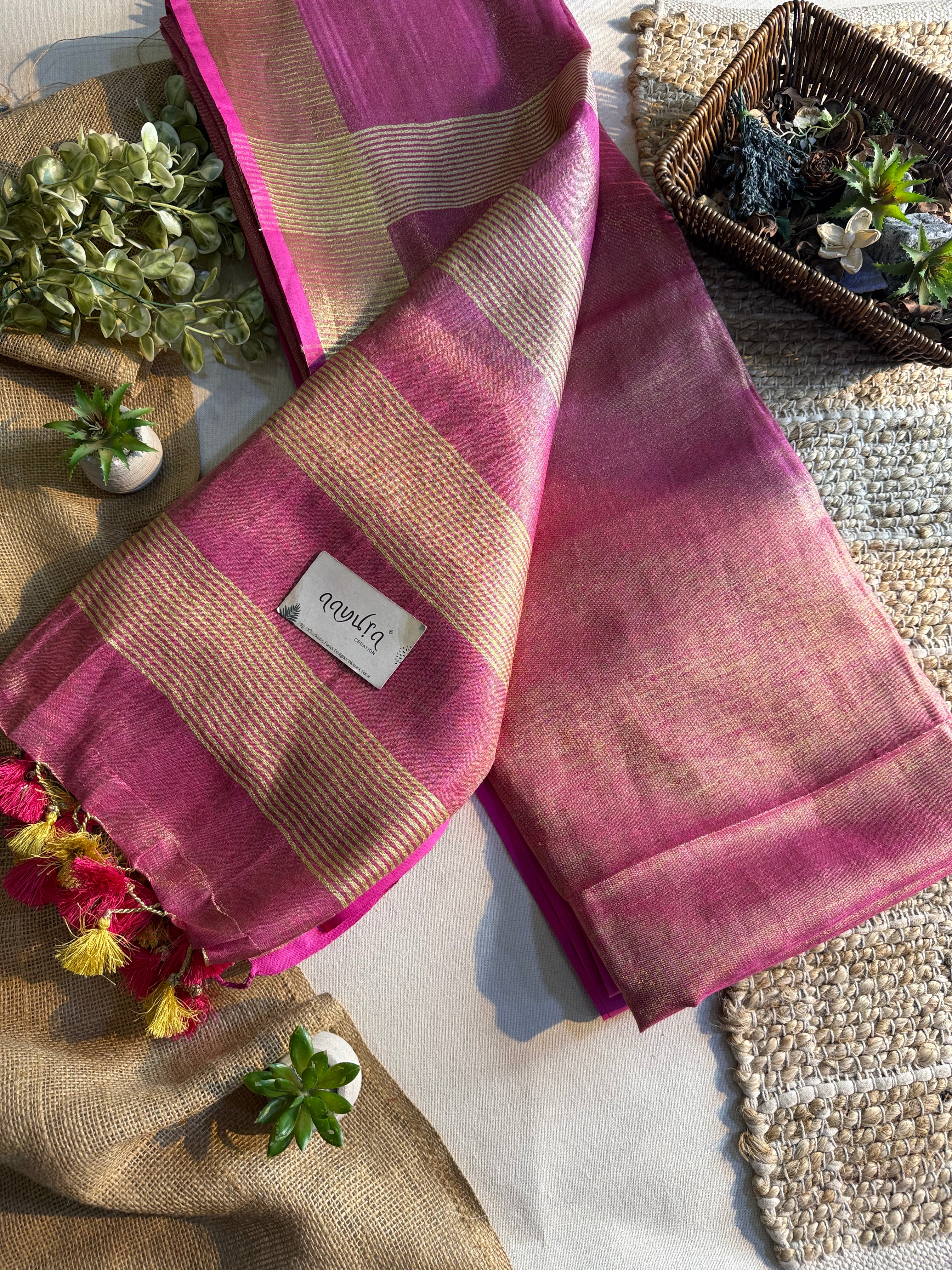 Zariya Tissue Linen Saree