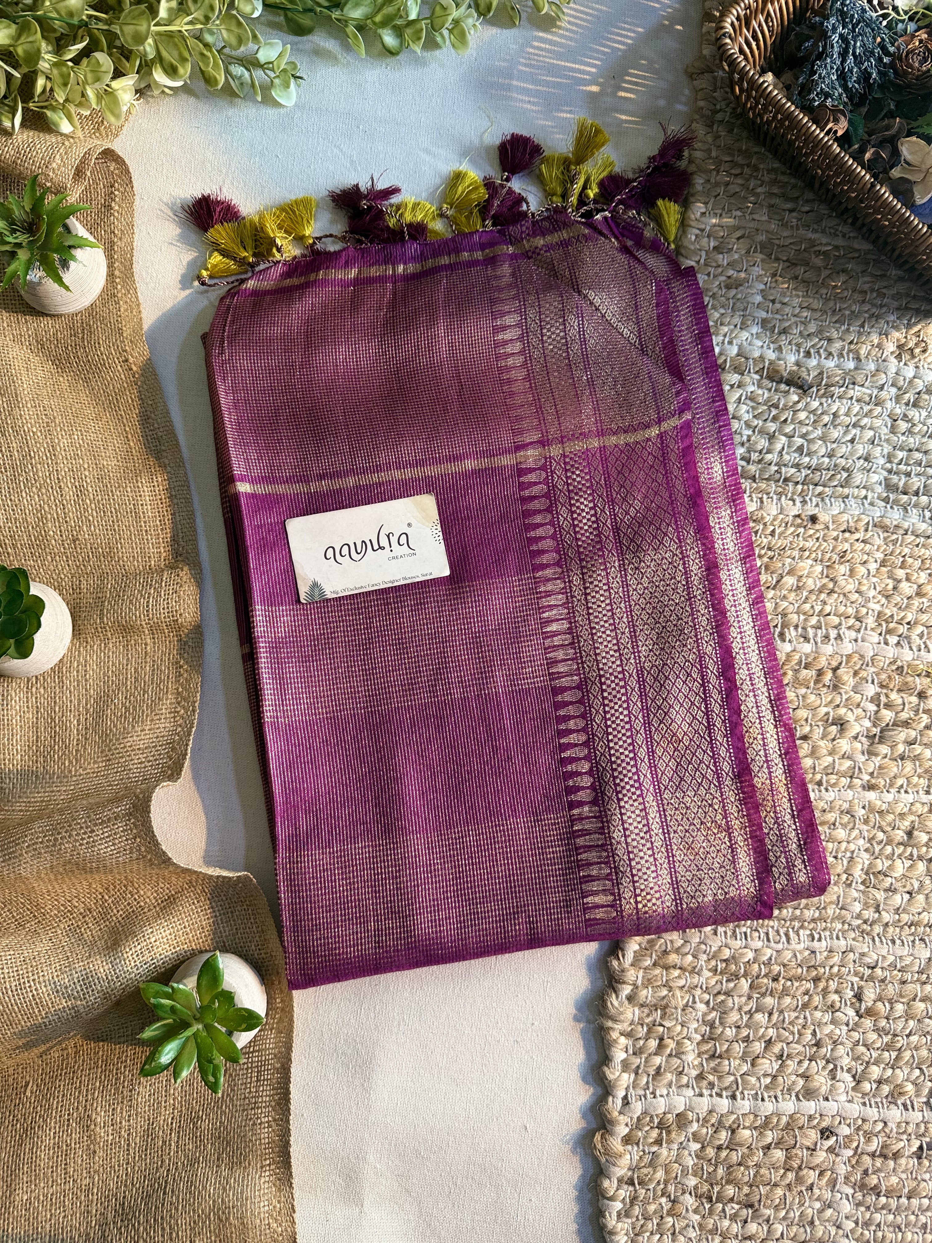 Aaradhya Mini Temple Semi Silk Saree