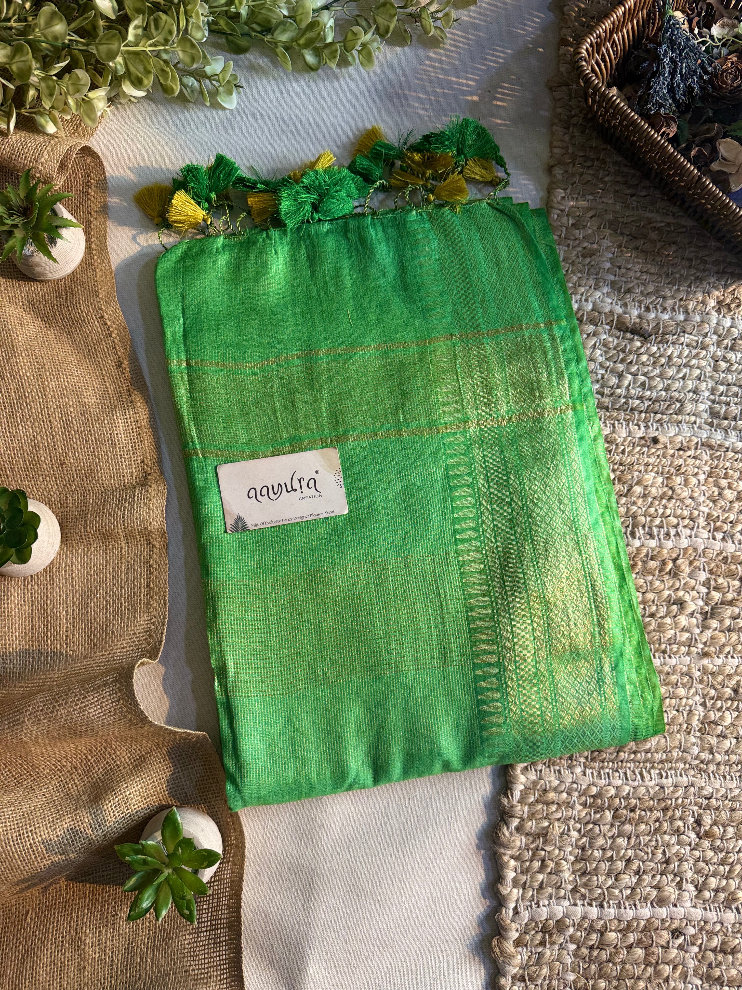 Aaradhya Mini Temple Semi Silk Saree