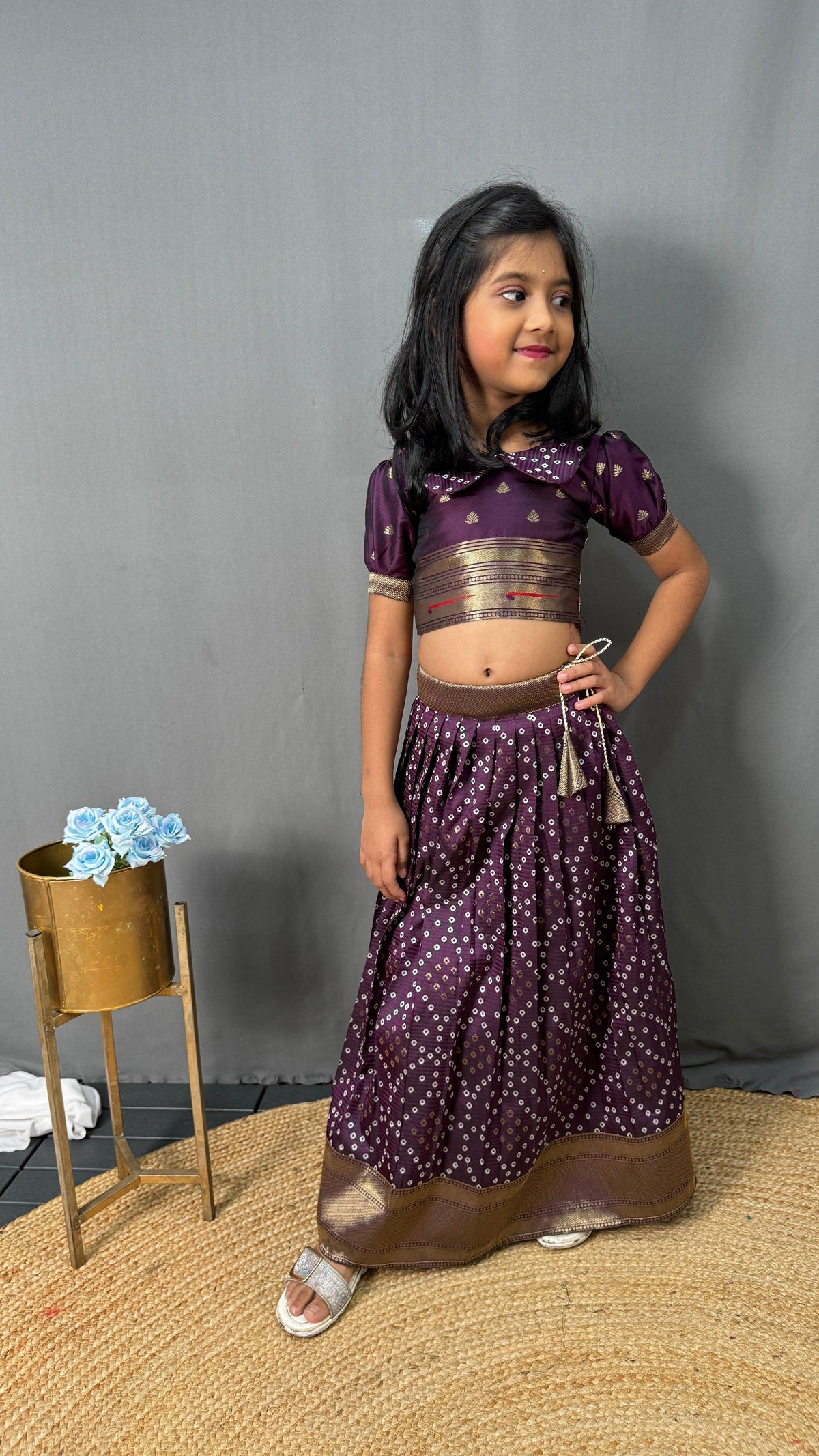 Bandhej Paithani Gown