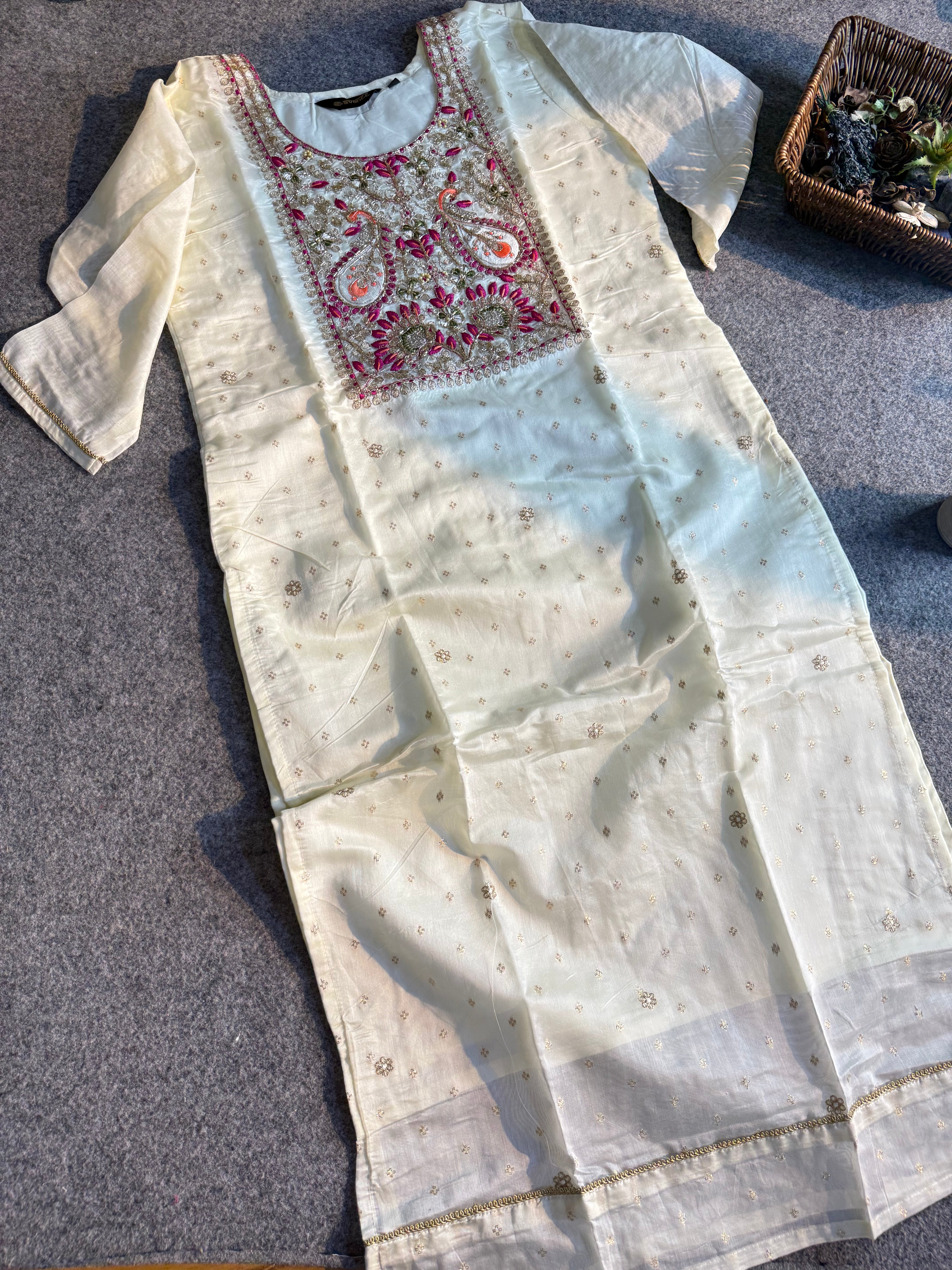 Gulnaar Beads & Zari Sharara Set
