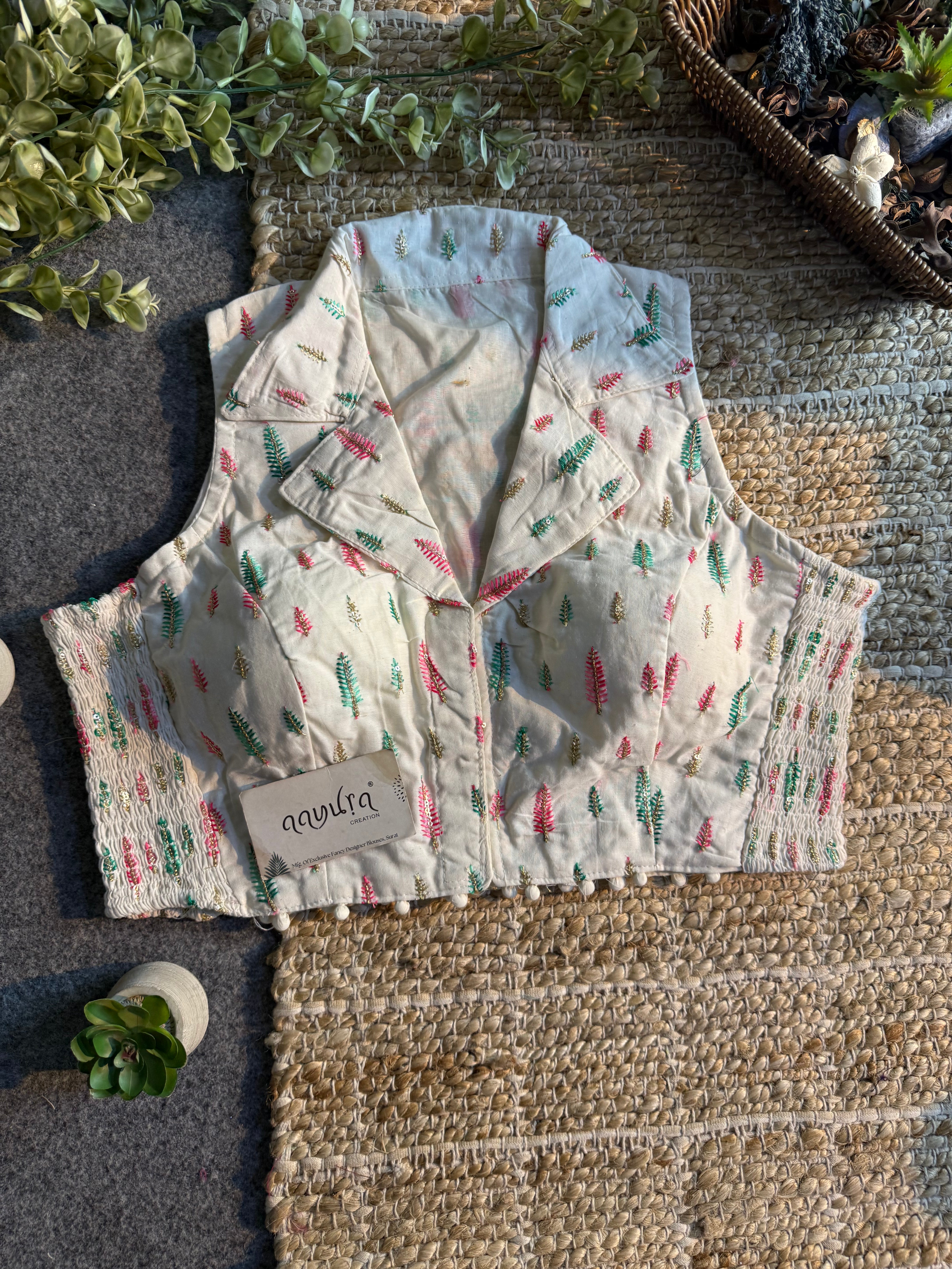 Regal Threadwork Collar Blouse
