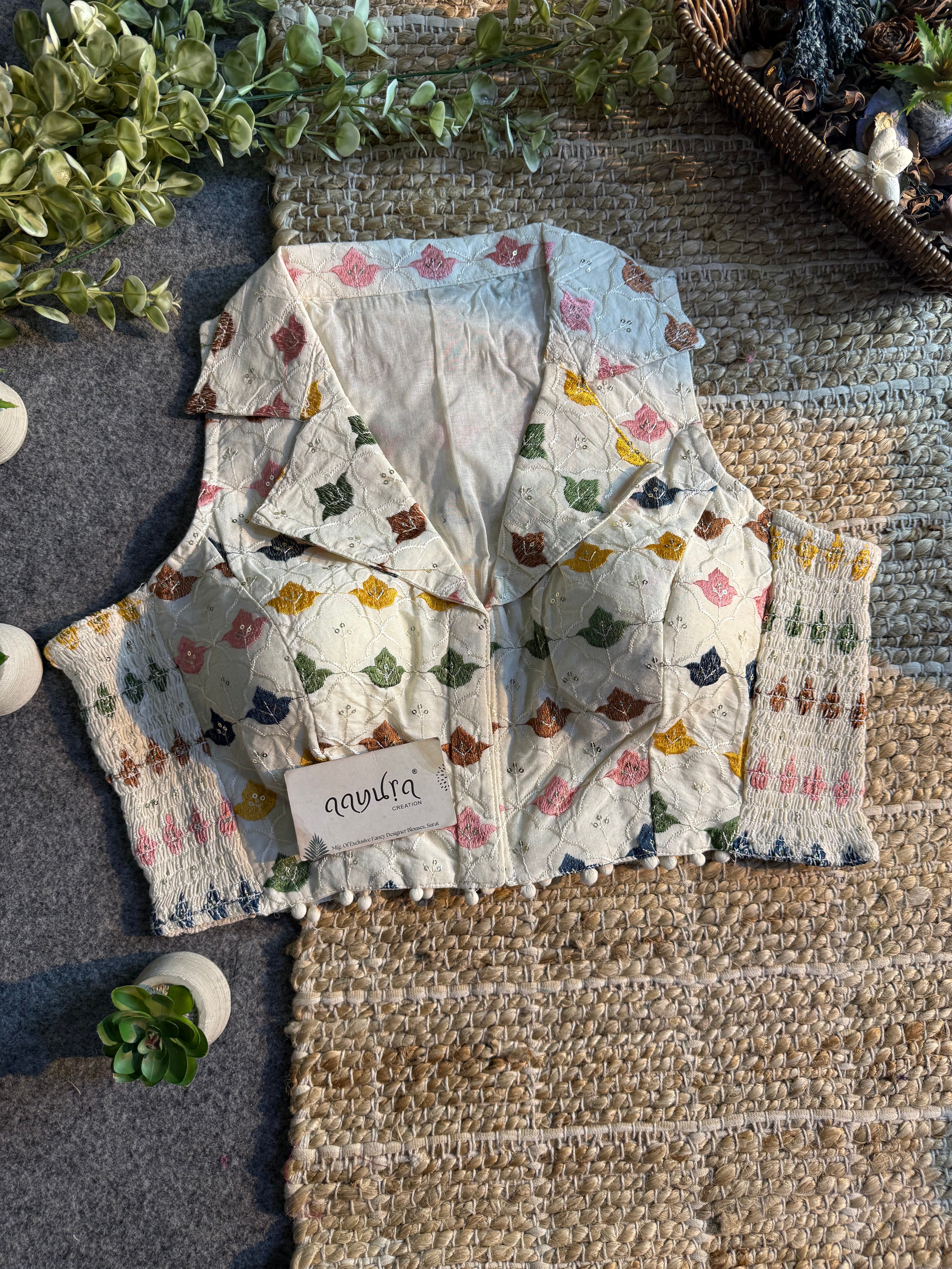 Regal Threadwork Collar Blouse