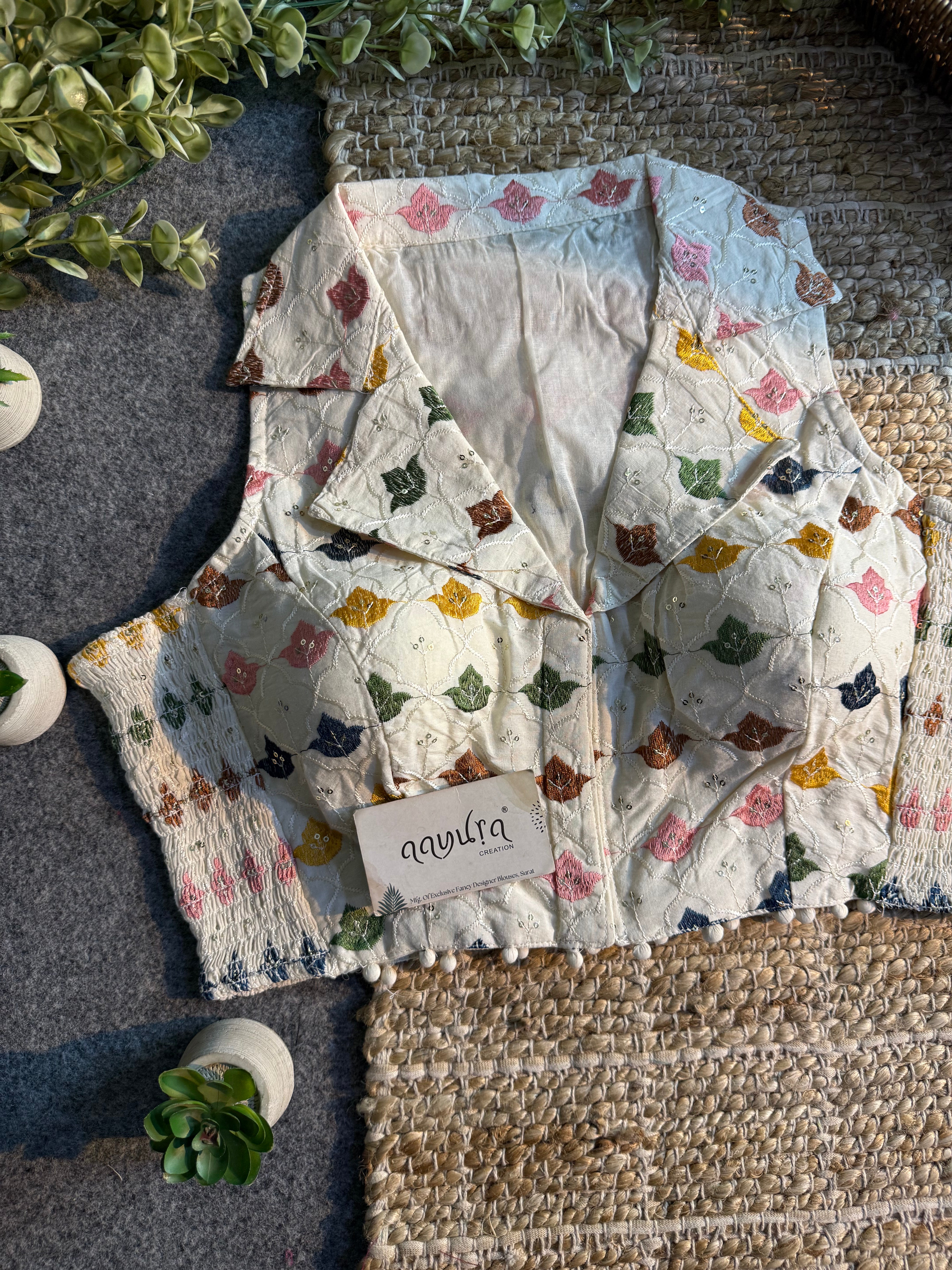 Regal Threadwork Collar Blouse