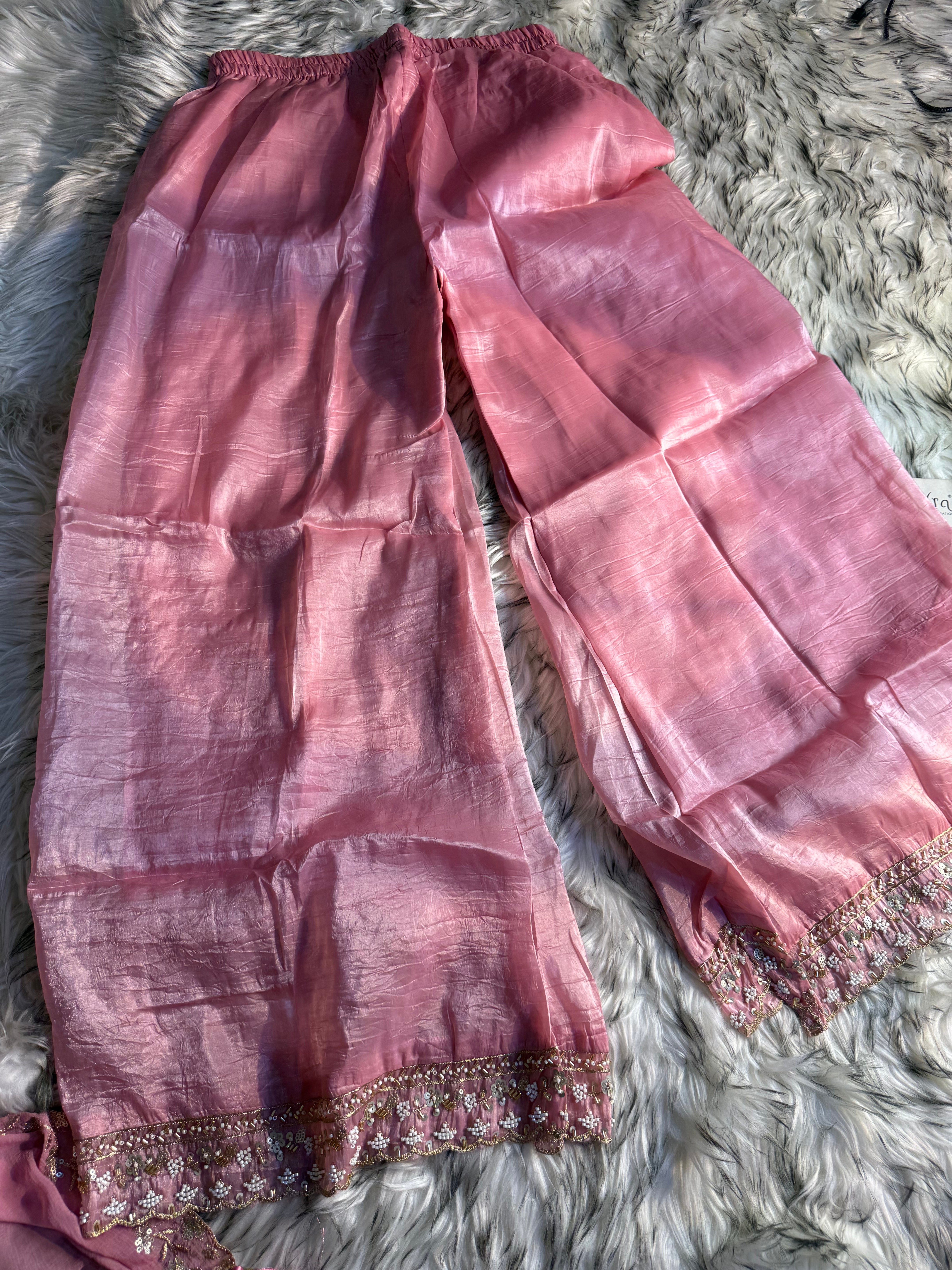 Nazrana Dolomite Silk Sharara Set